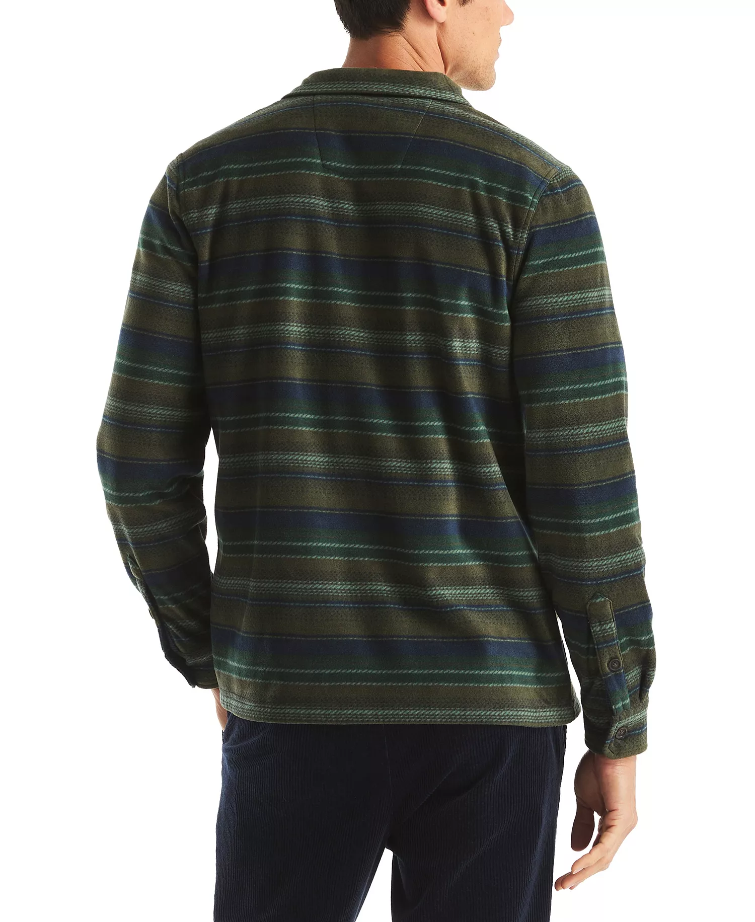 Men's Printed Polar Long Sleeve Shirt - Kelp Seas - 2XL