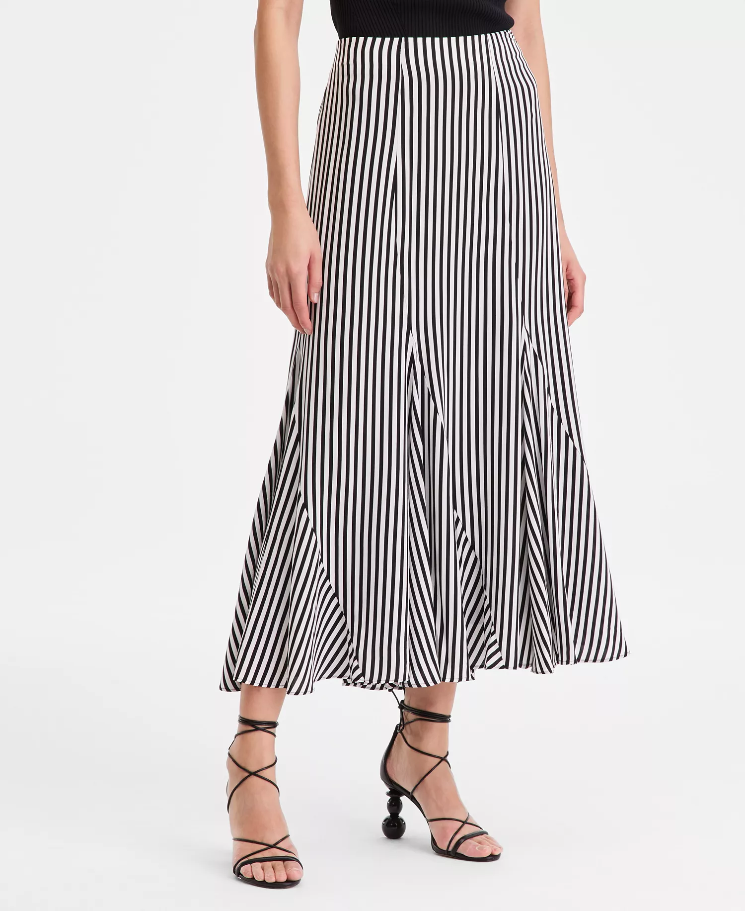 Women's Printed Midi Skirt, Macy's Exclusive - Nyra Stripe - L