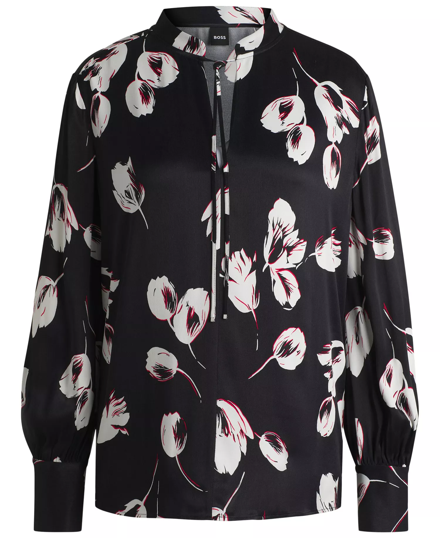 Women's Tulip Print Relaxed-Fit Blouse - Open Miscellaneous - 0