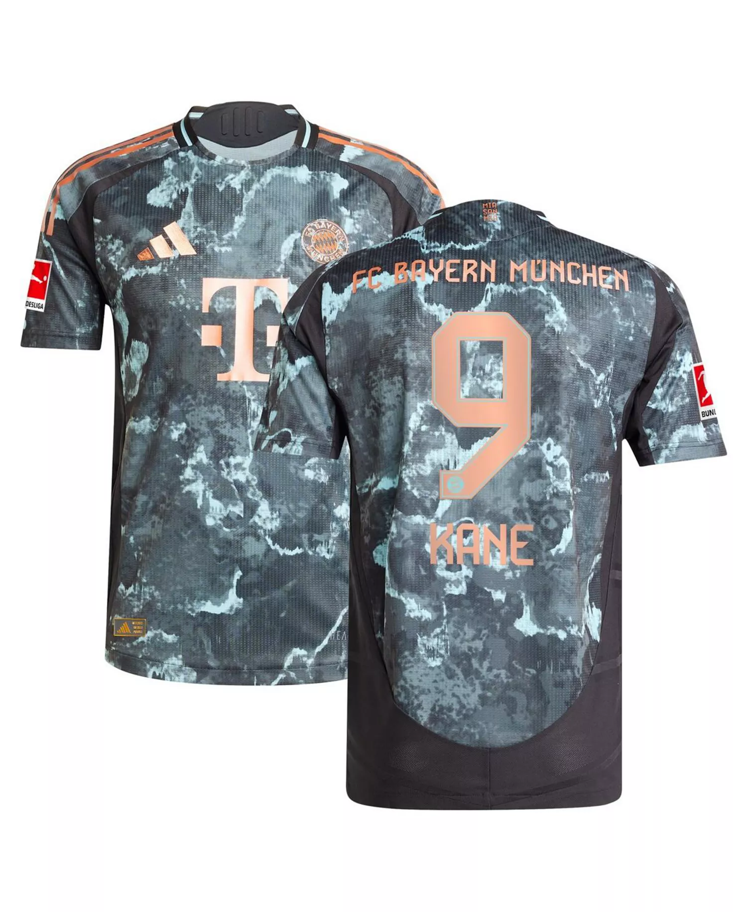 Men's Harry Kane Black Bayern Munich 2024/25 Away Authentic Player Jersey - Black - L
