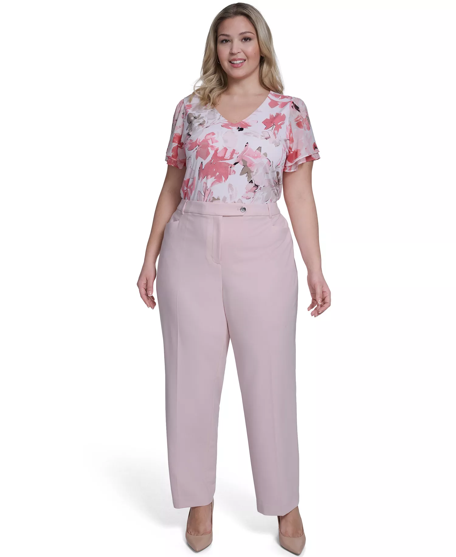 Plus Size Modern Fit Pants - Petal - 14W