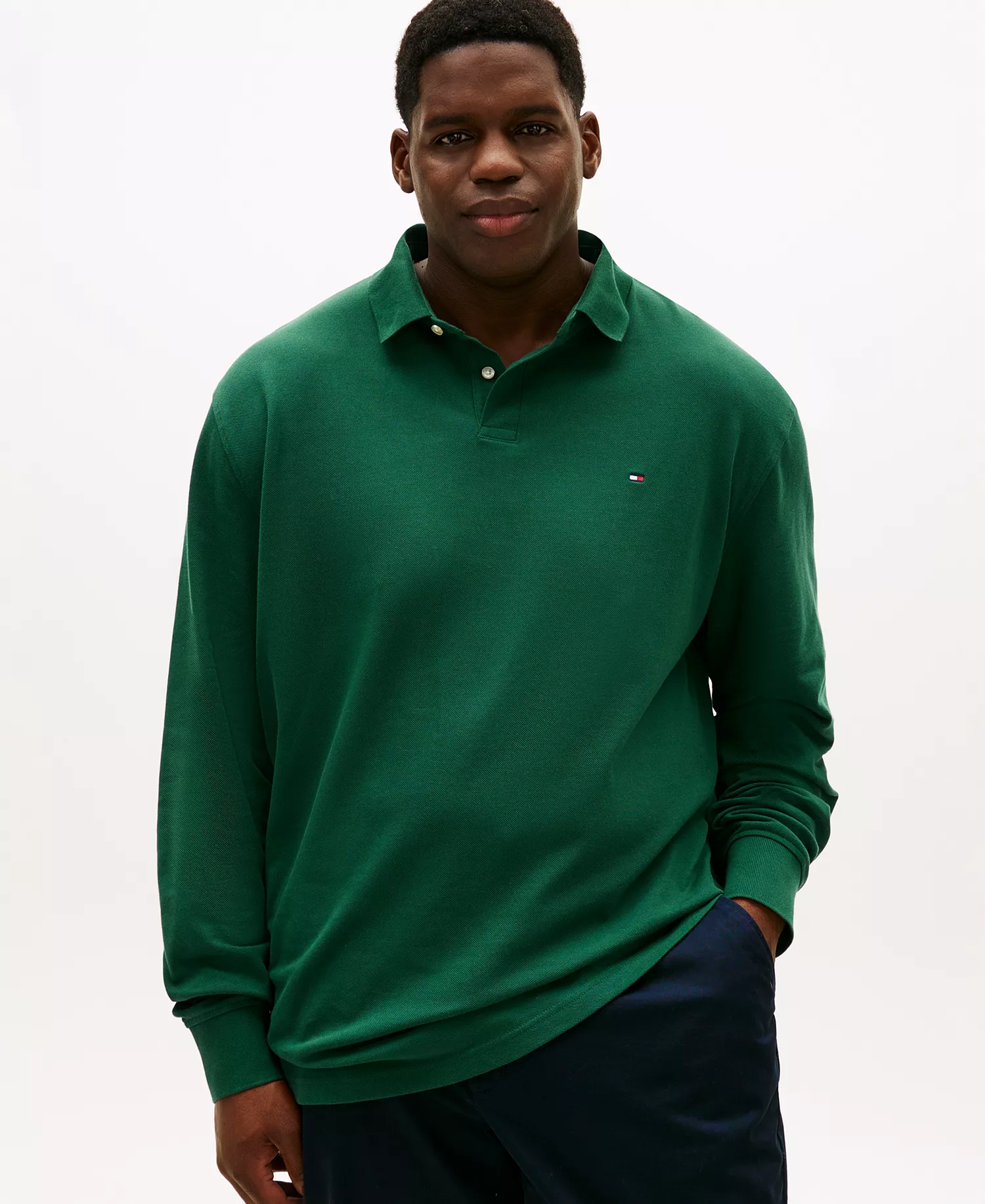 Men's Big & Tall 1985 Long-Sleeve Polo Shirt - Ornamental Green - 2XLT