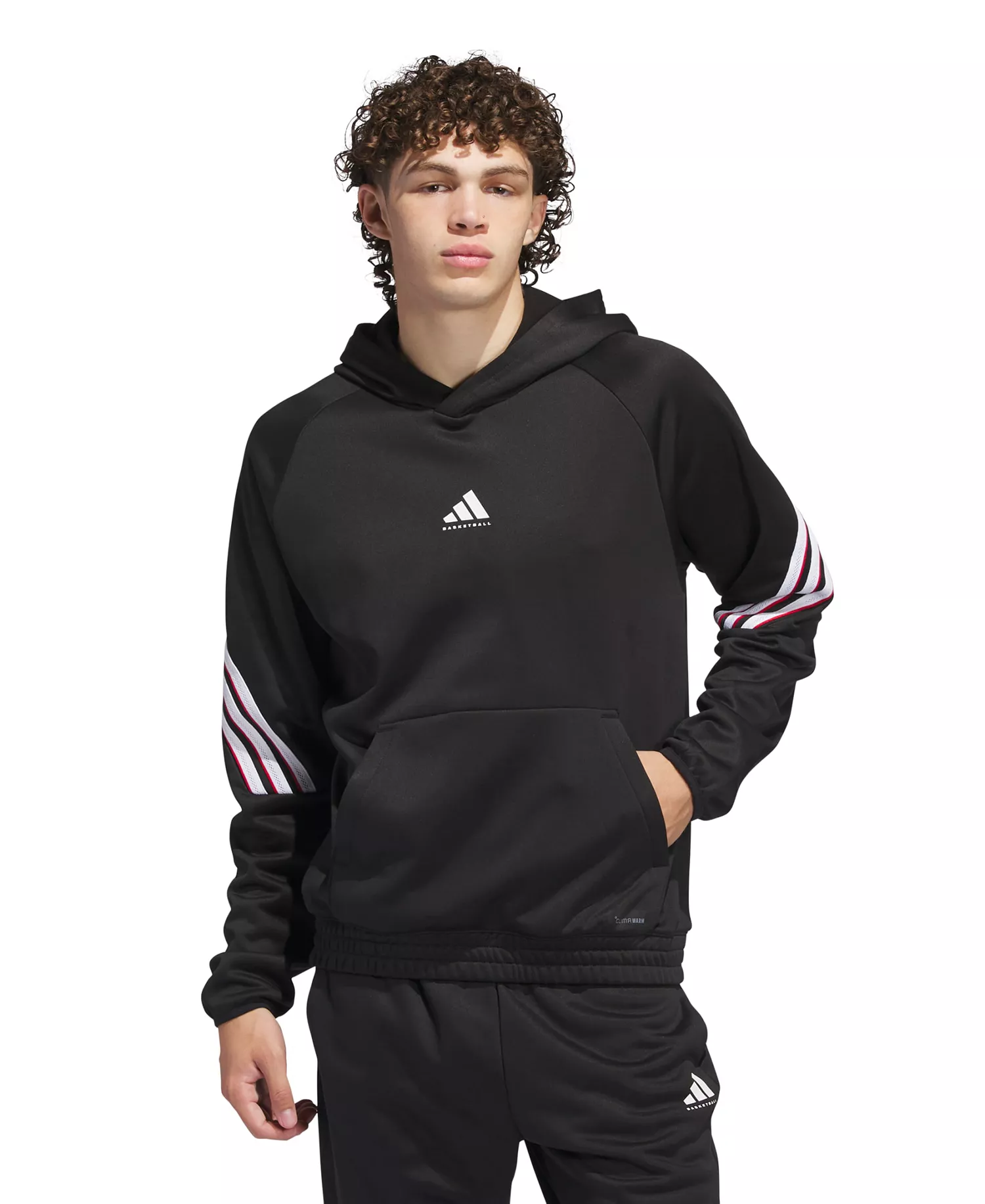 Men's Select Foundation Fleece Basketball Hoodie - Black, White - M