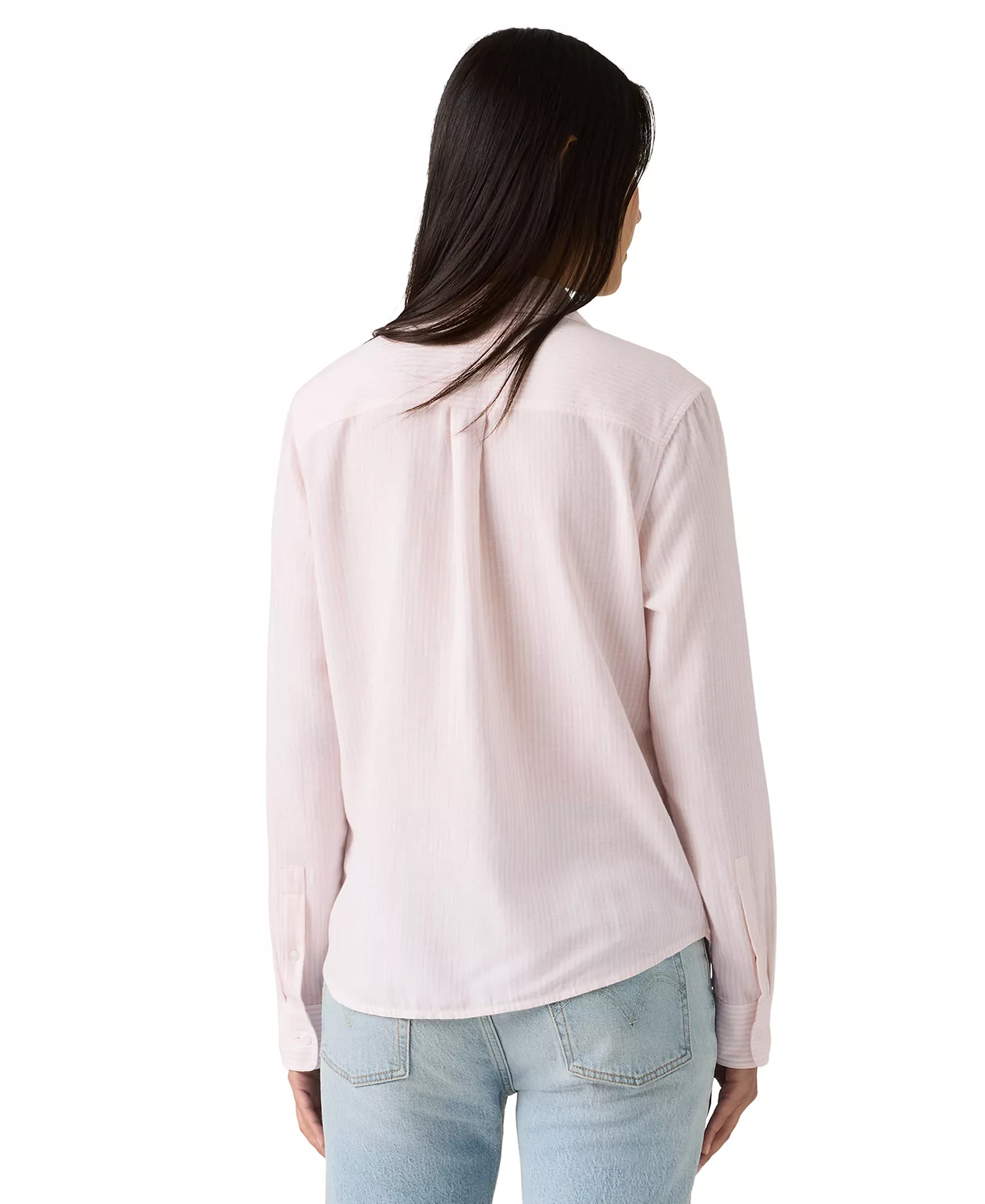 Women's Striped Point Collar Shirt - Bibi Stripe - L