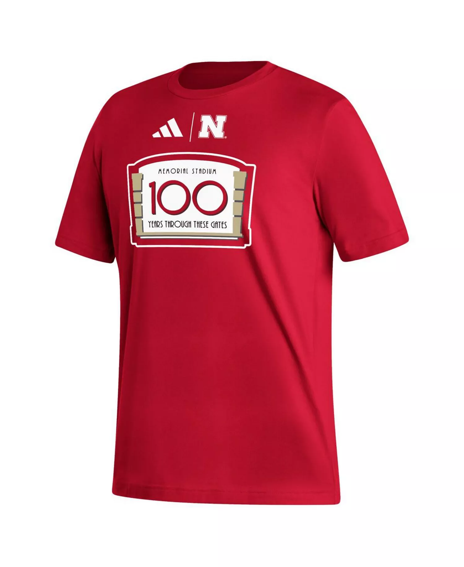 Men's Scarlet Nebraska Huskers Memorial Stadium 100th Anniversary Sideline Strategy Fresh T-shirt - Scarlet - M
