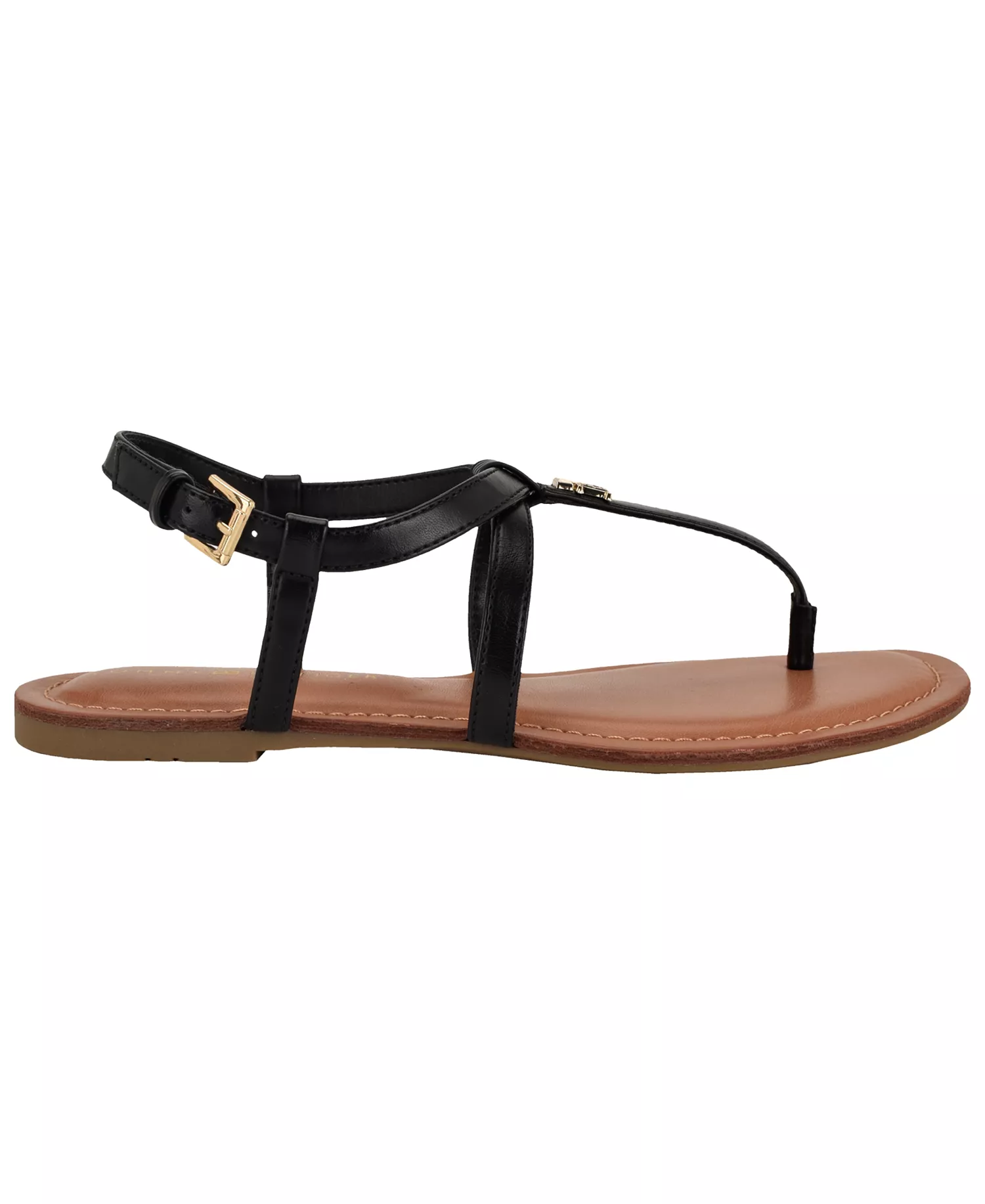 Women's Lohian Strappy Flat Thong Sandal - Black - 6.5M