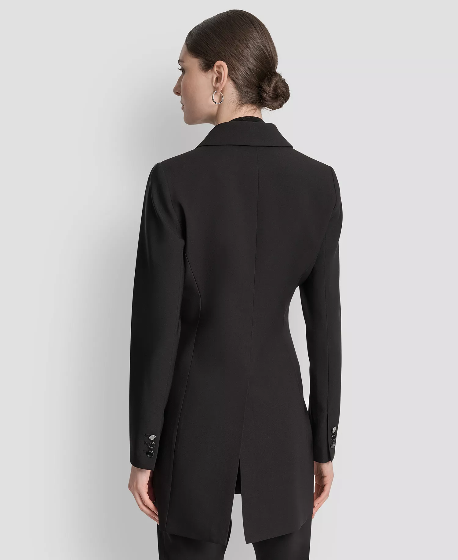 Petite Single-Button Long-Sleeve Blazer - Black - 0P