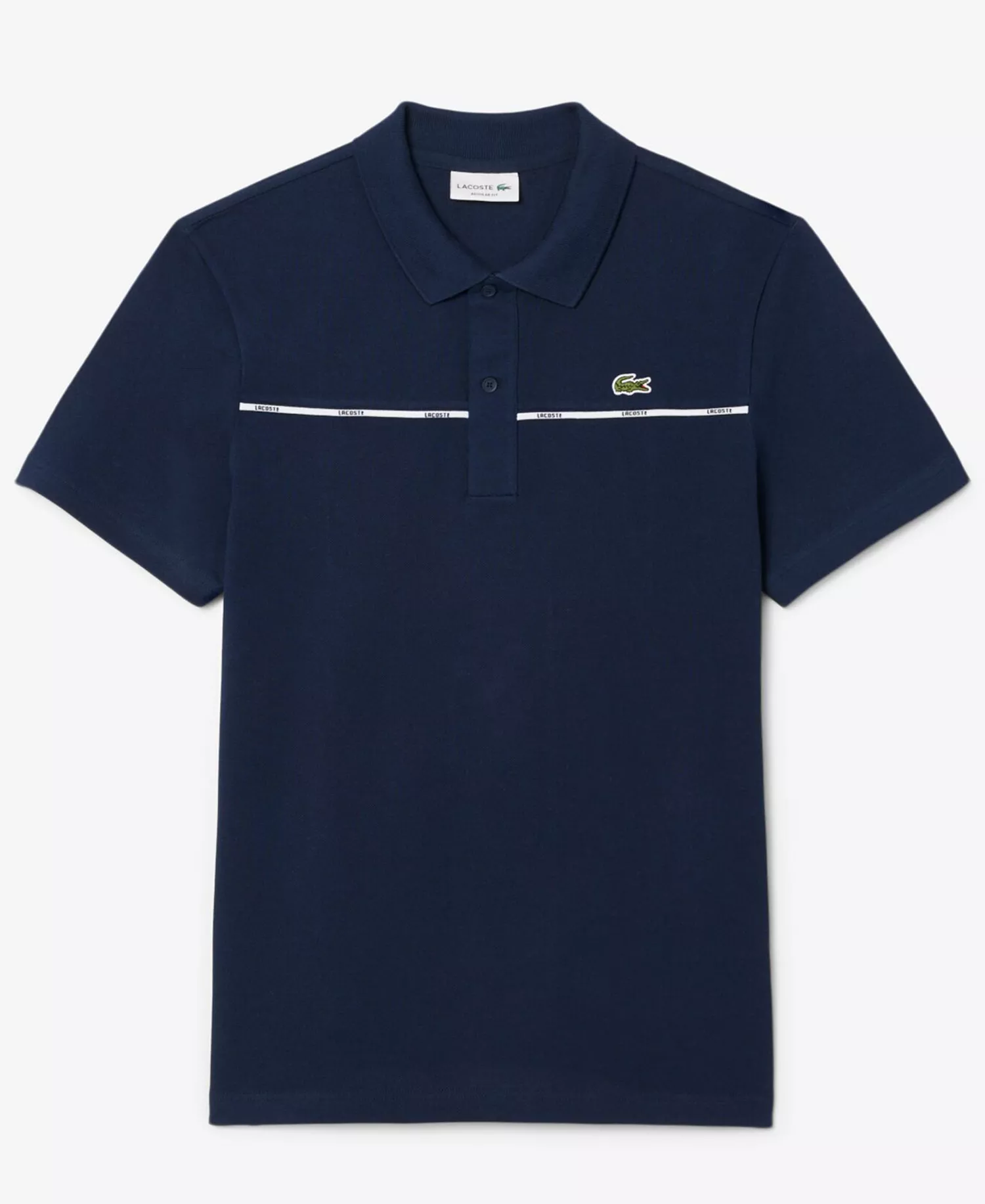 Men's Ribbed Collar Polo Shirt - Navy Blue - 2XL