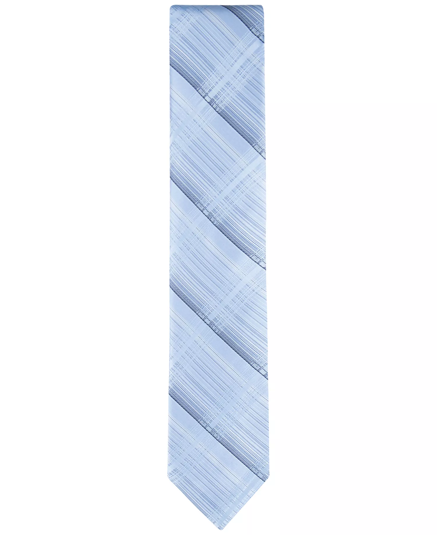 Men's Ansel Shaded Plaid Tie - Light Blue - ONE SIZE