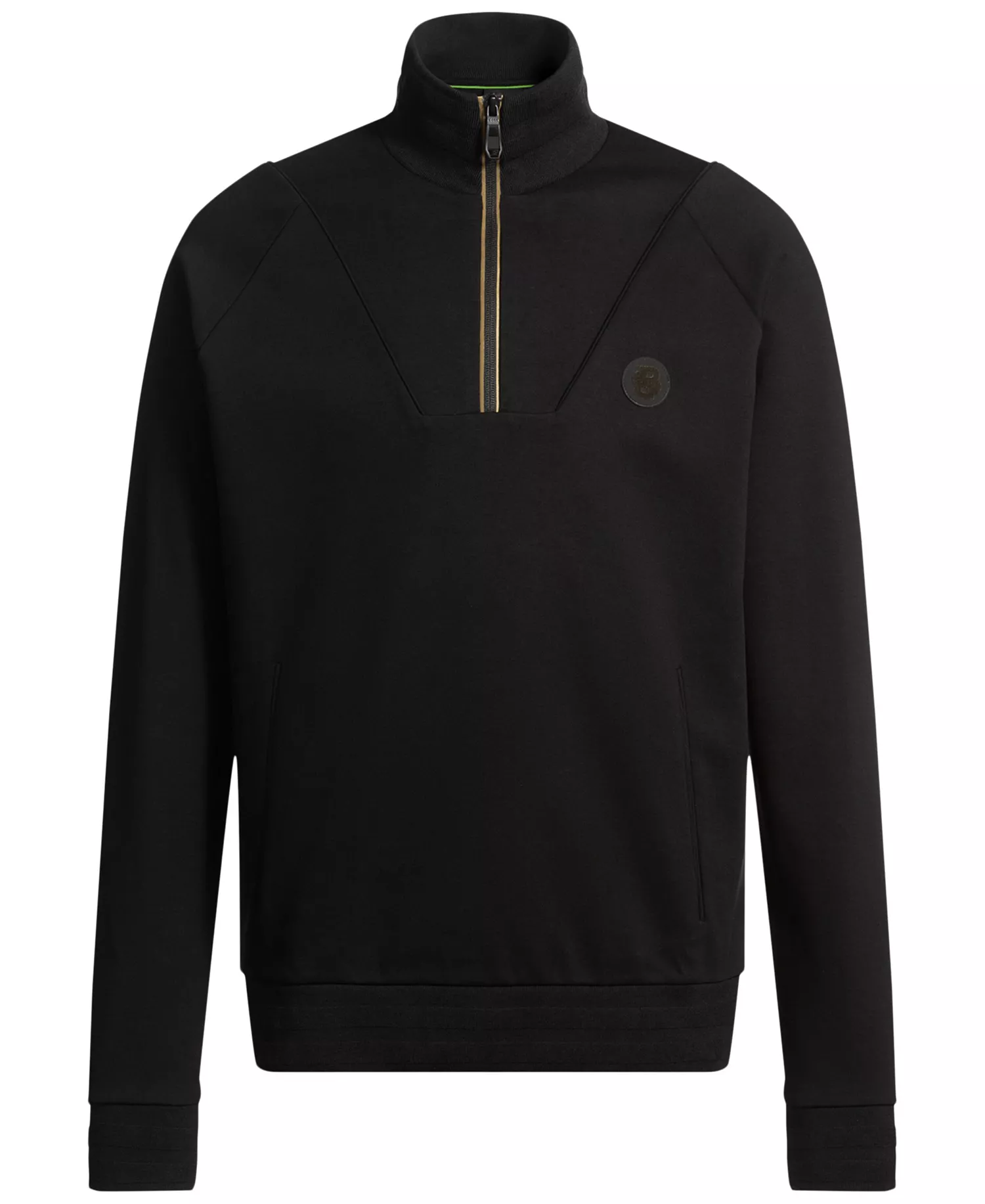 Men's Double B Monogram Zip-Neck Sweatshirt - Black - M