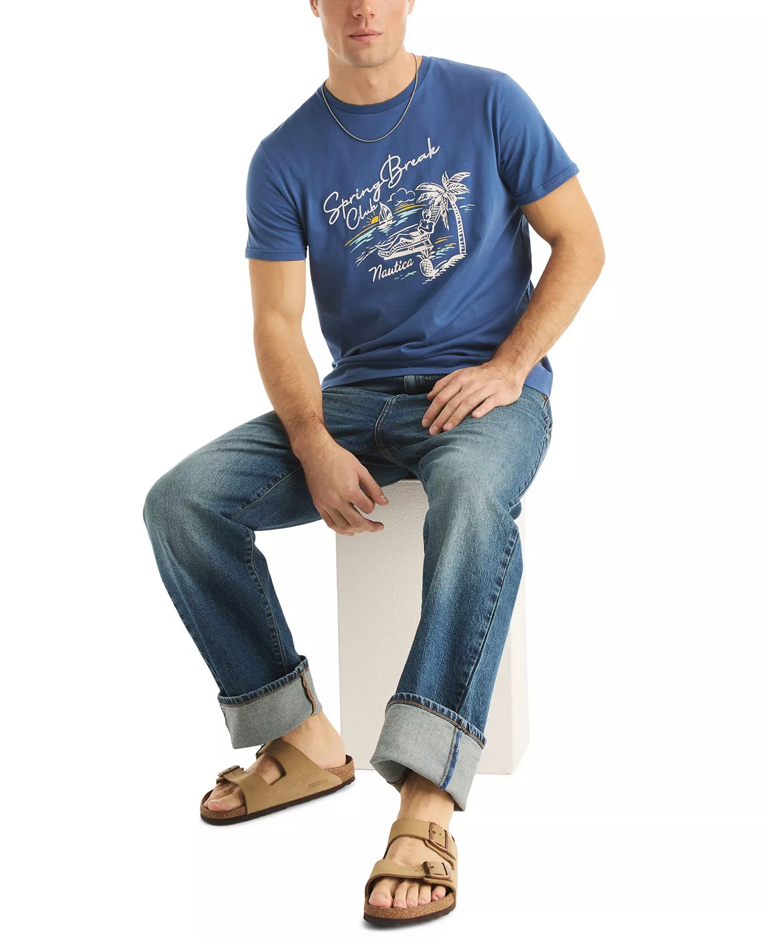 Men's Spring Break T-Shirt - Union Blue - L