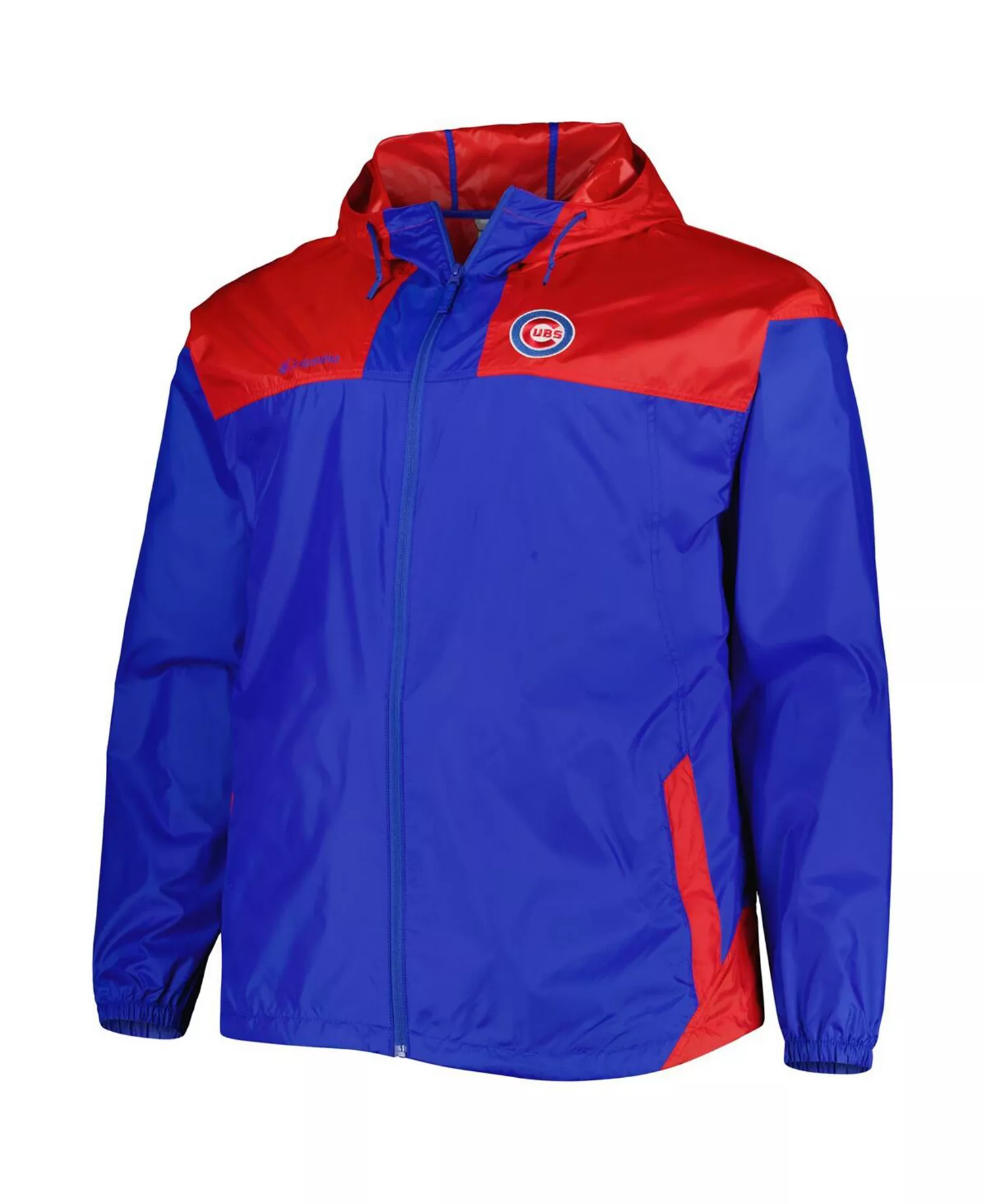 Men's Royal Chicago Cubs Flash Forward Challenger Big and Tall Omni-Shade Full-Zip Windbreaker - Royal - 1XB
