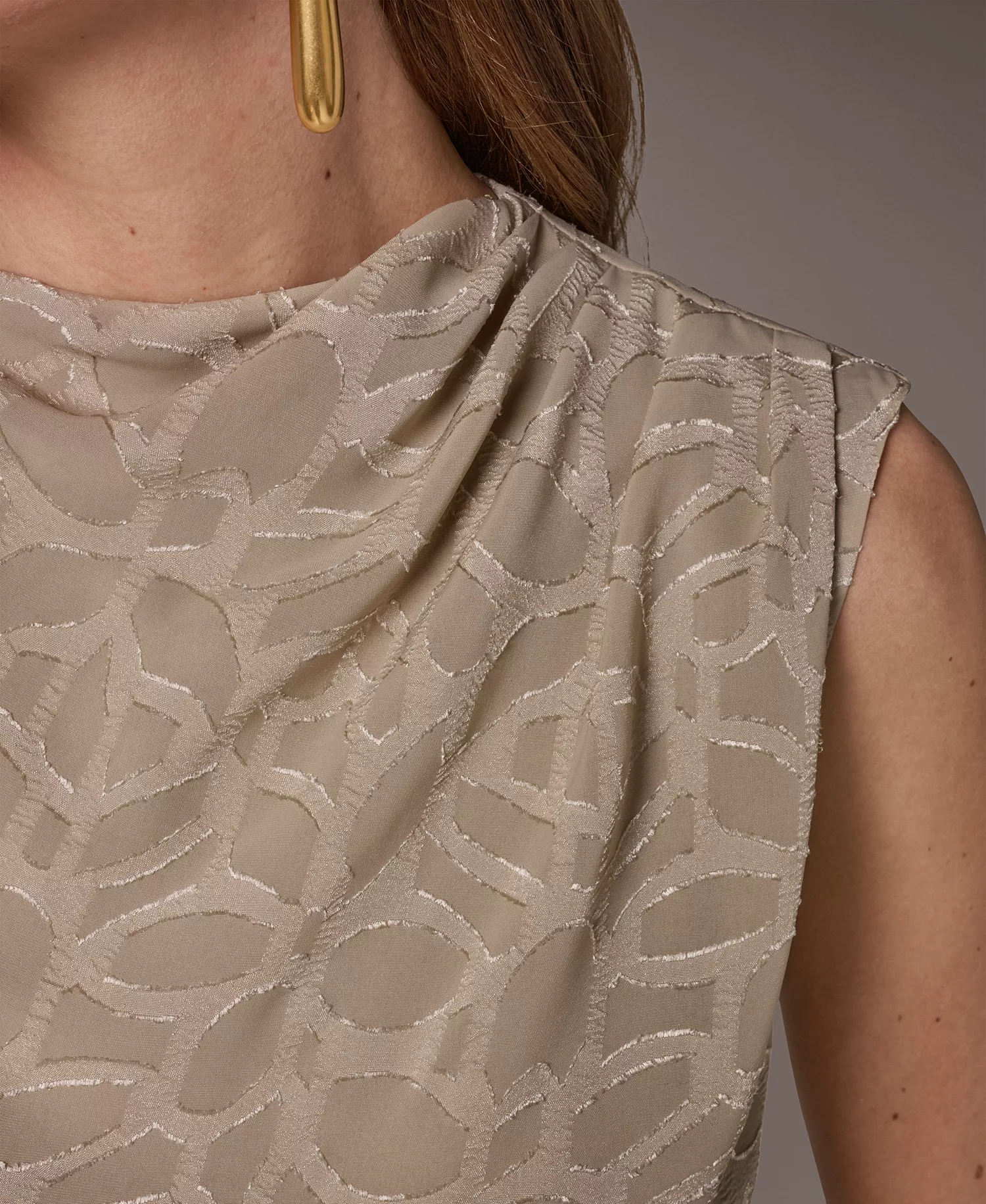 Petite Mock Neck Top - Turin - P/L