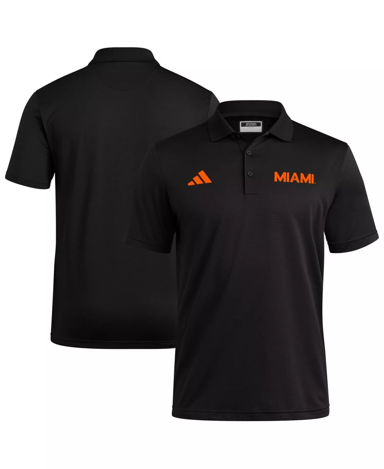 Men's Black Miami Hurricanes Ultimate 365 Ottoman Polo Shirt - Black - 2XL