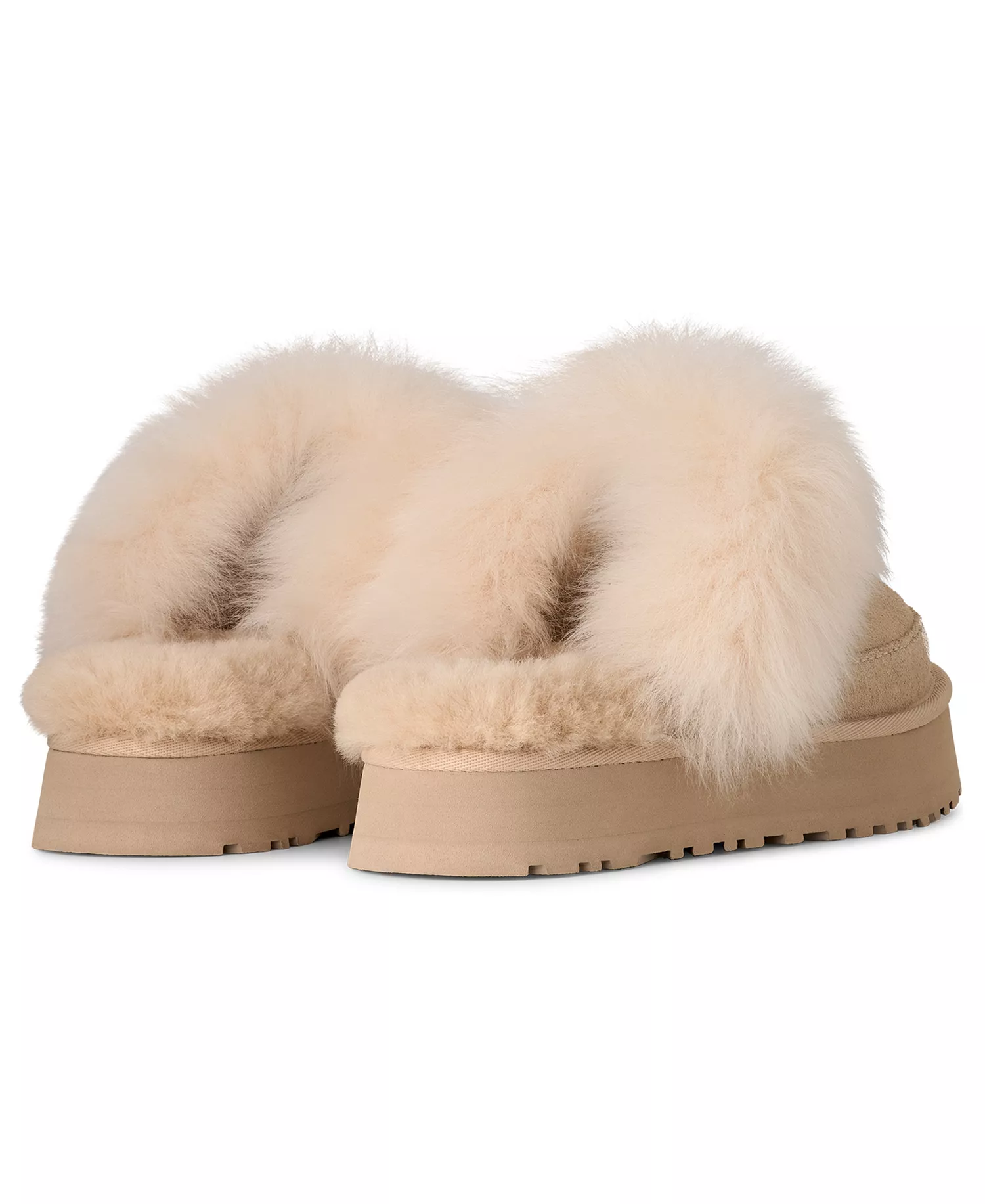 UGG Women's Disquette Chalet Round Toe Slipper - Beige - 9M