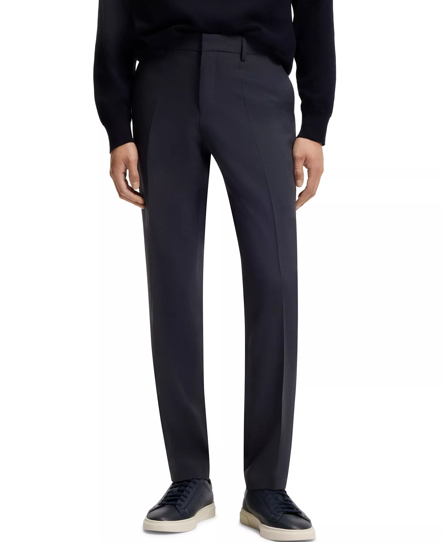 Men's Washable Stretch Fabric Slim-Fit Pants - Open Blue - 30R