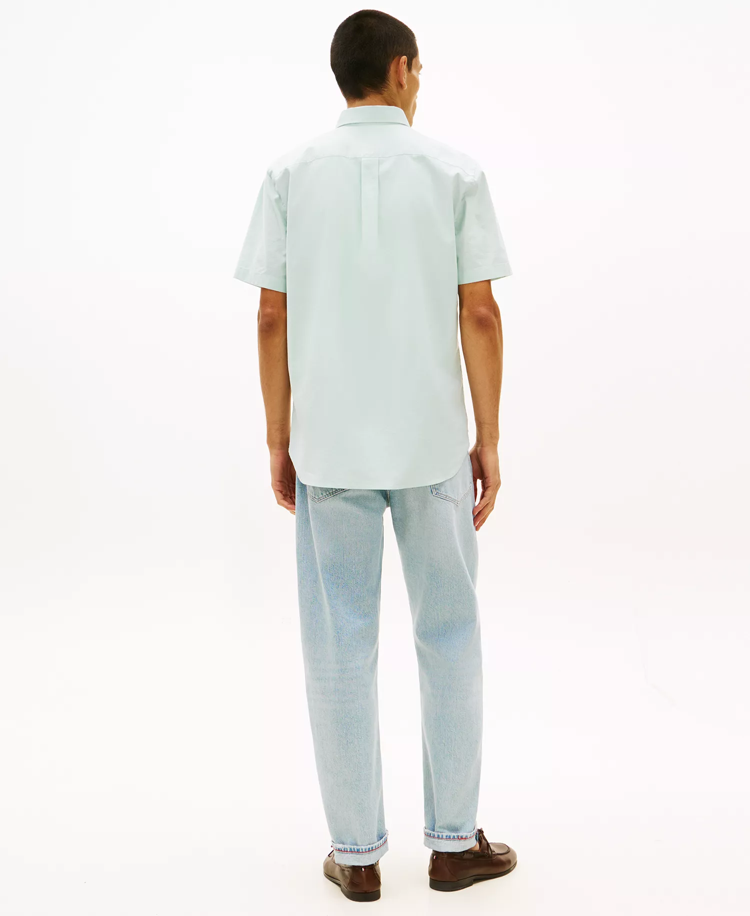 Men's Short-Sleeve Oxford Shirt - Crushed Mint - L