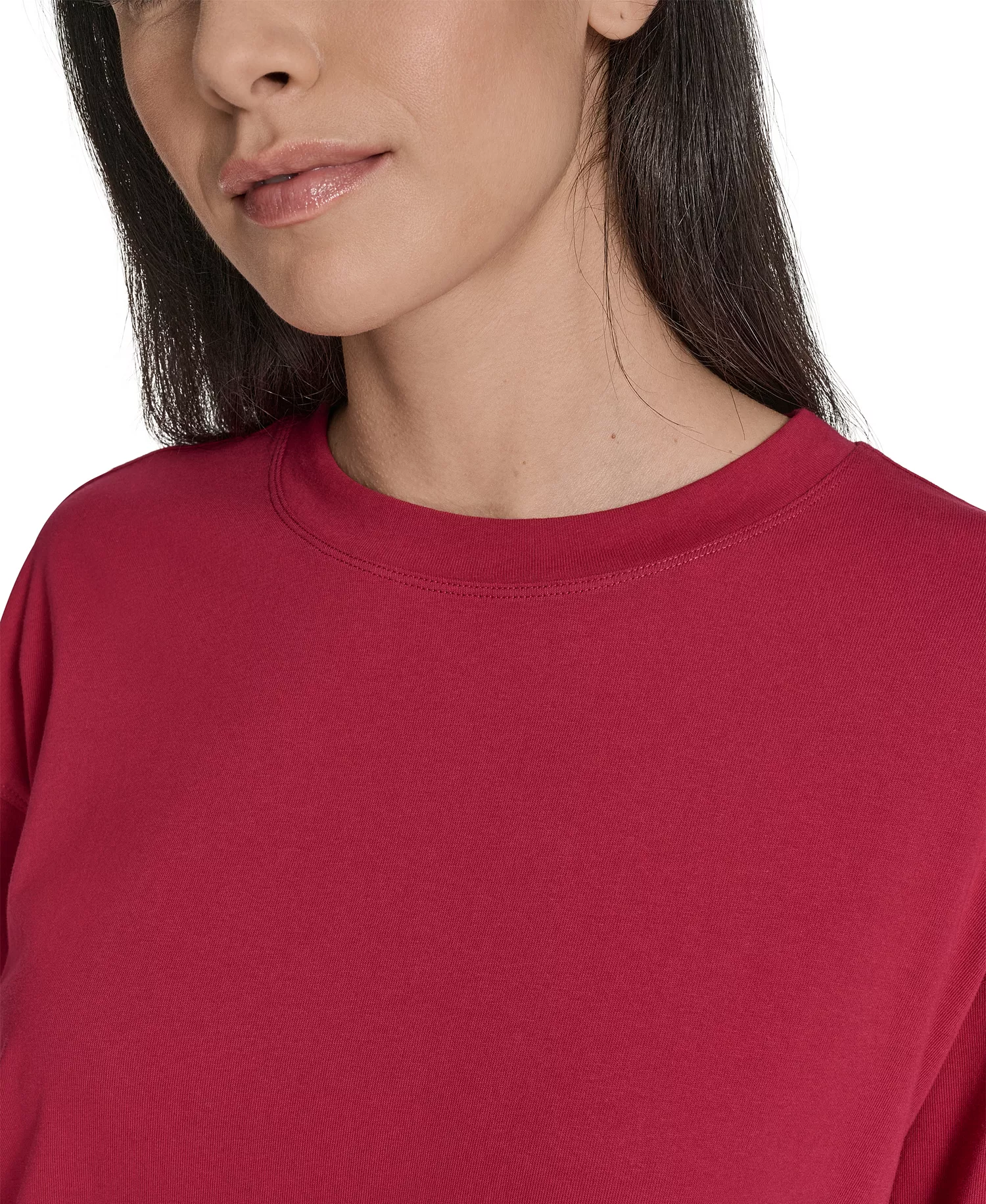 Women's Long-Sleeve Crew Neck T-Shirt - Otherworld Red - XS