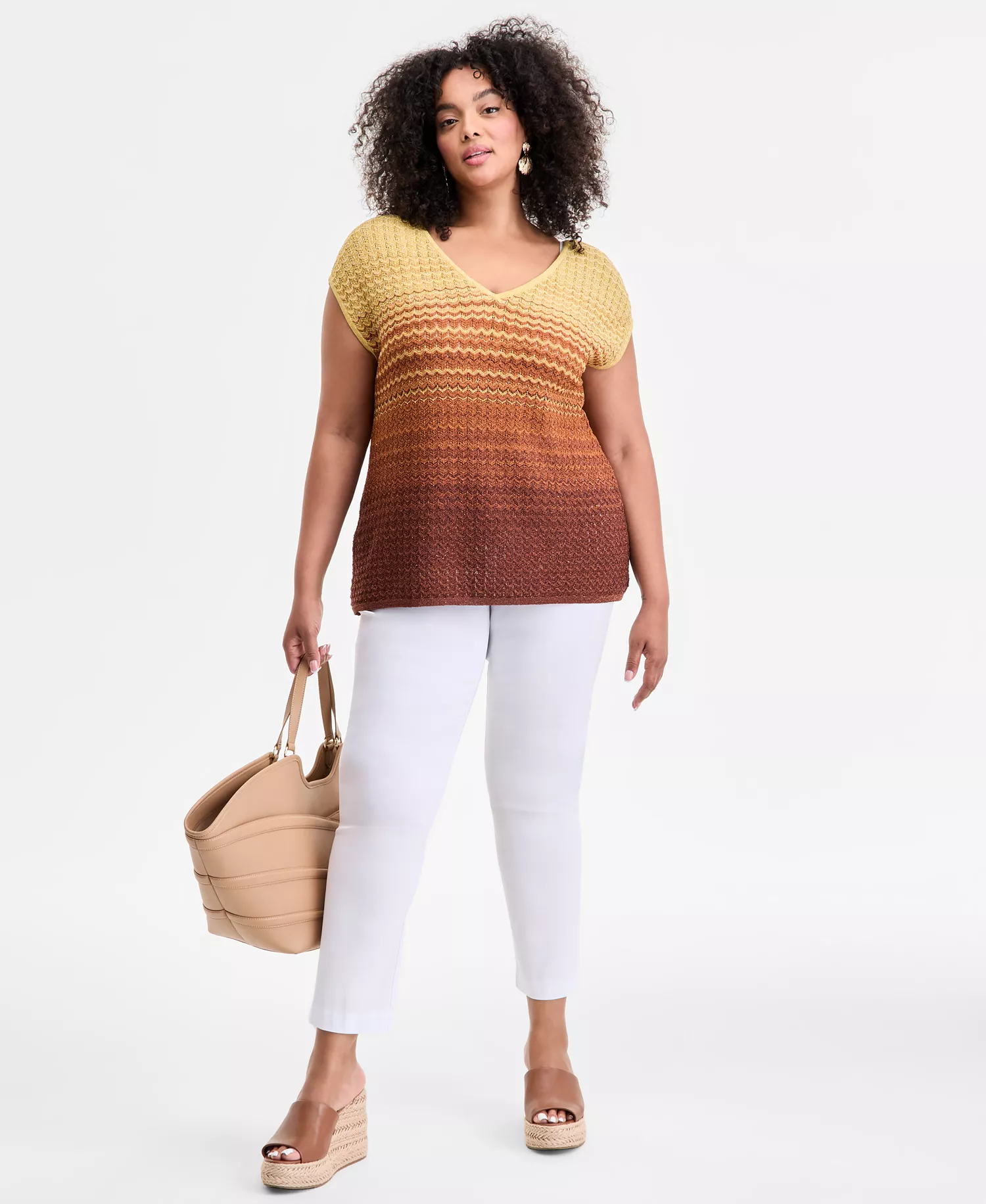 Plus Size Bengaline Skinny Pants, Created for Macy's - Bright White - 14W - Plus