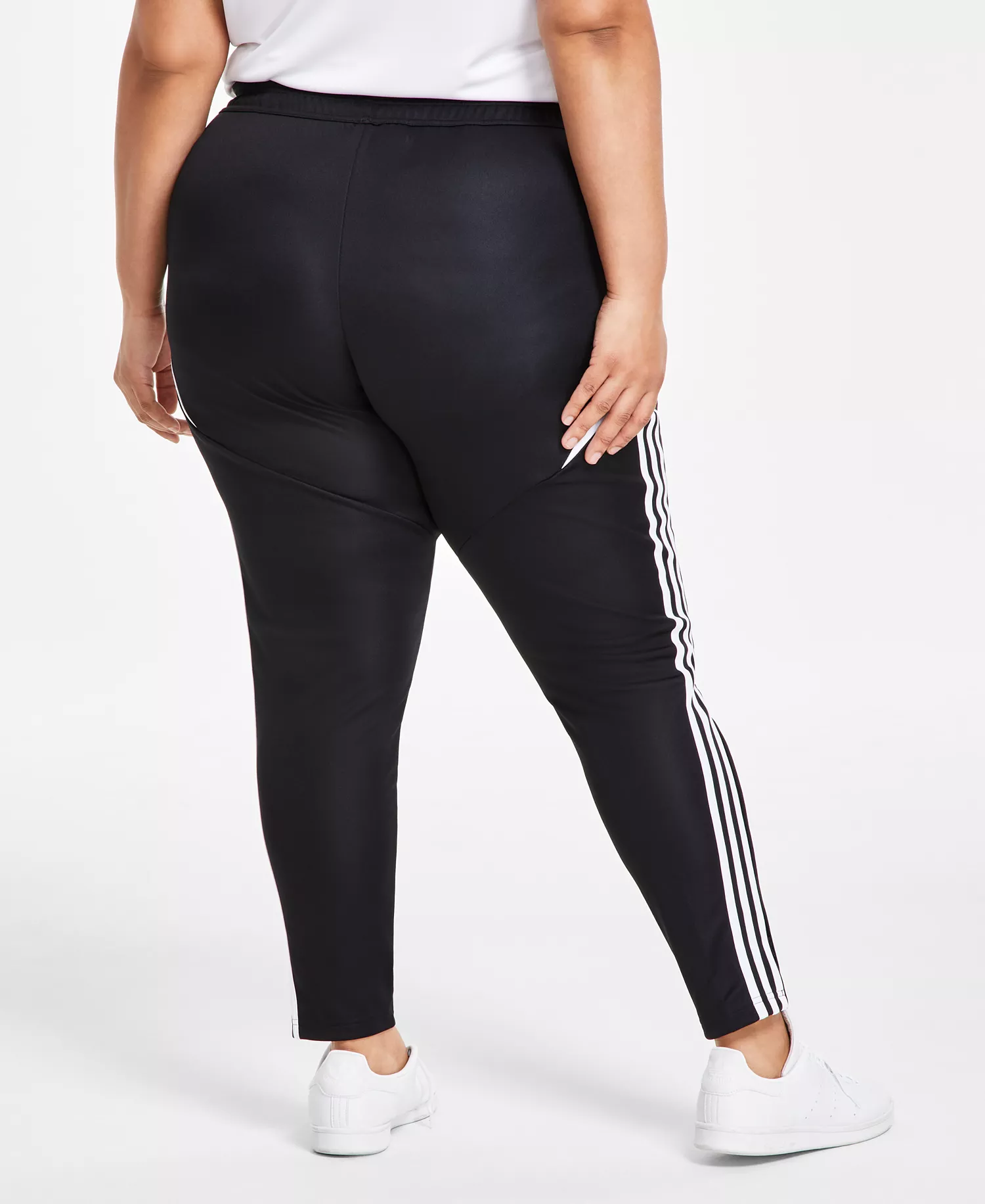 Plus Size Tiro 24 Training Pants - Black/White - 1X