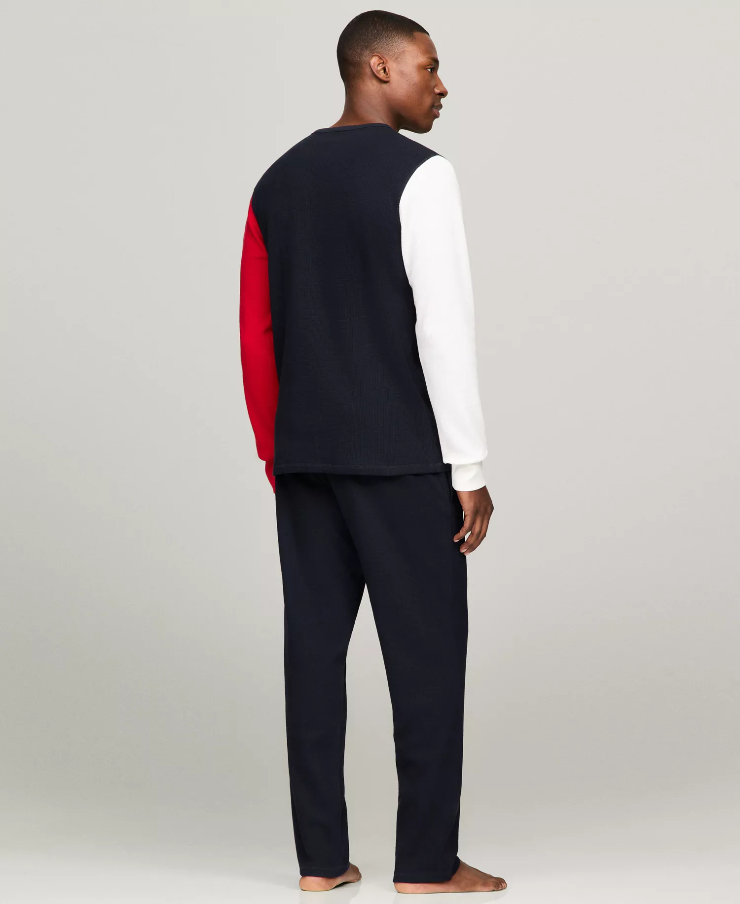 Men's Thermal Logo Long-Sleeve Pajama Shirt - Multi - L