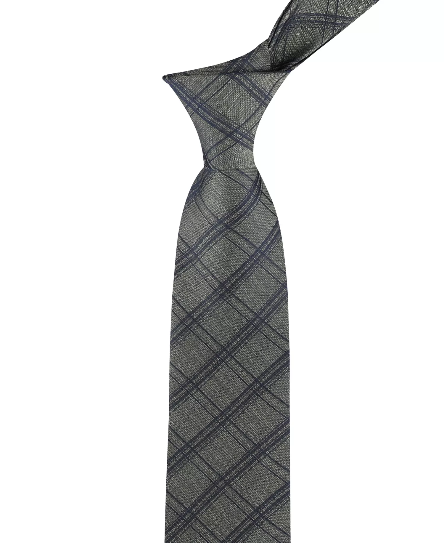 Men's Sutton Grid Tie - Charcoal - ONE SIZE