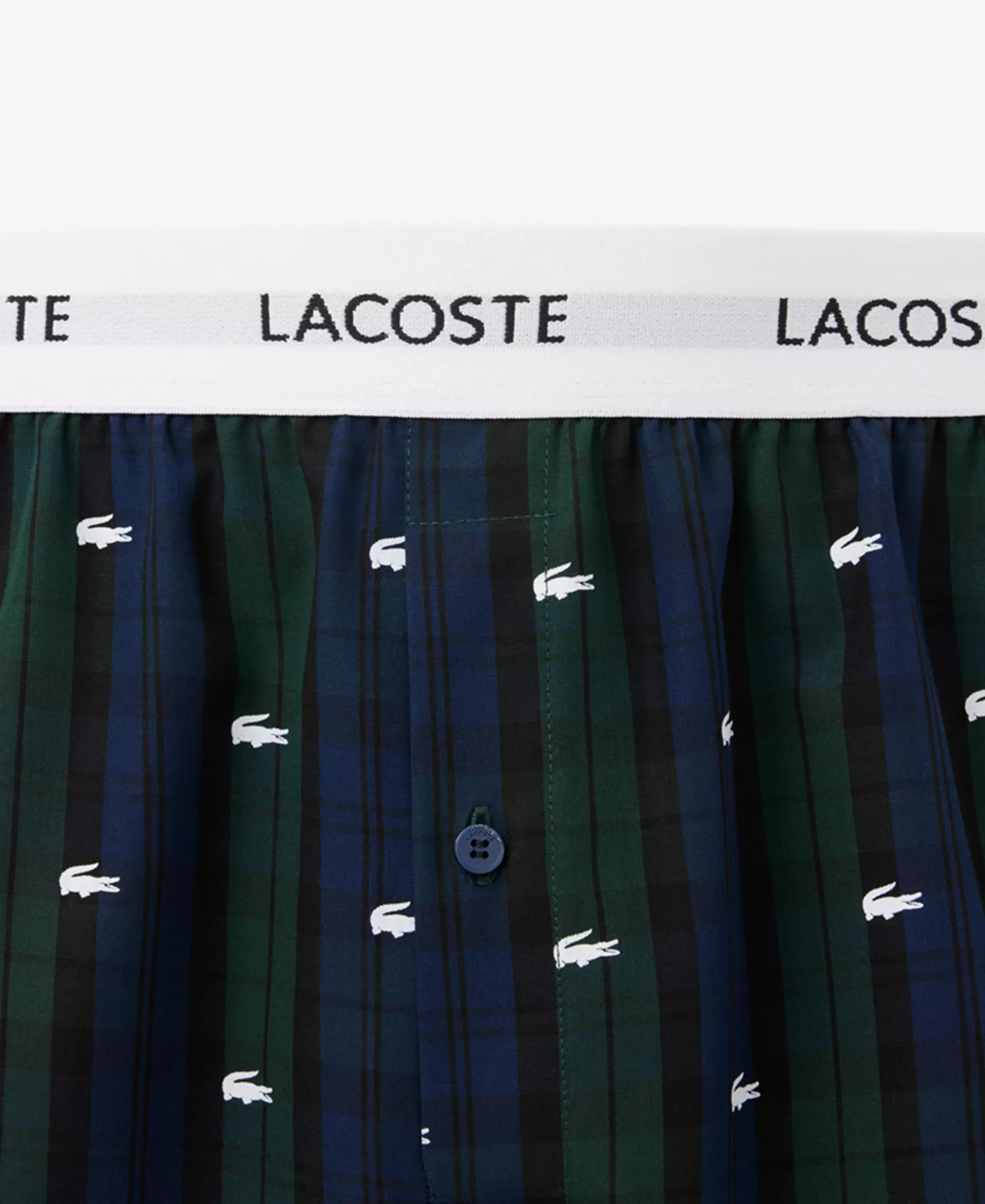 Men's 3-Pack Regular-Fit Woven Boxer Set - Black/Navy/Green - L