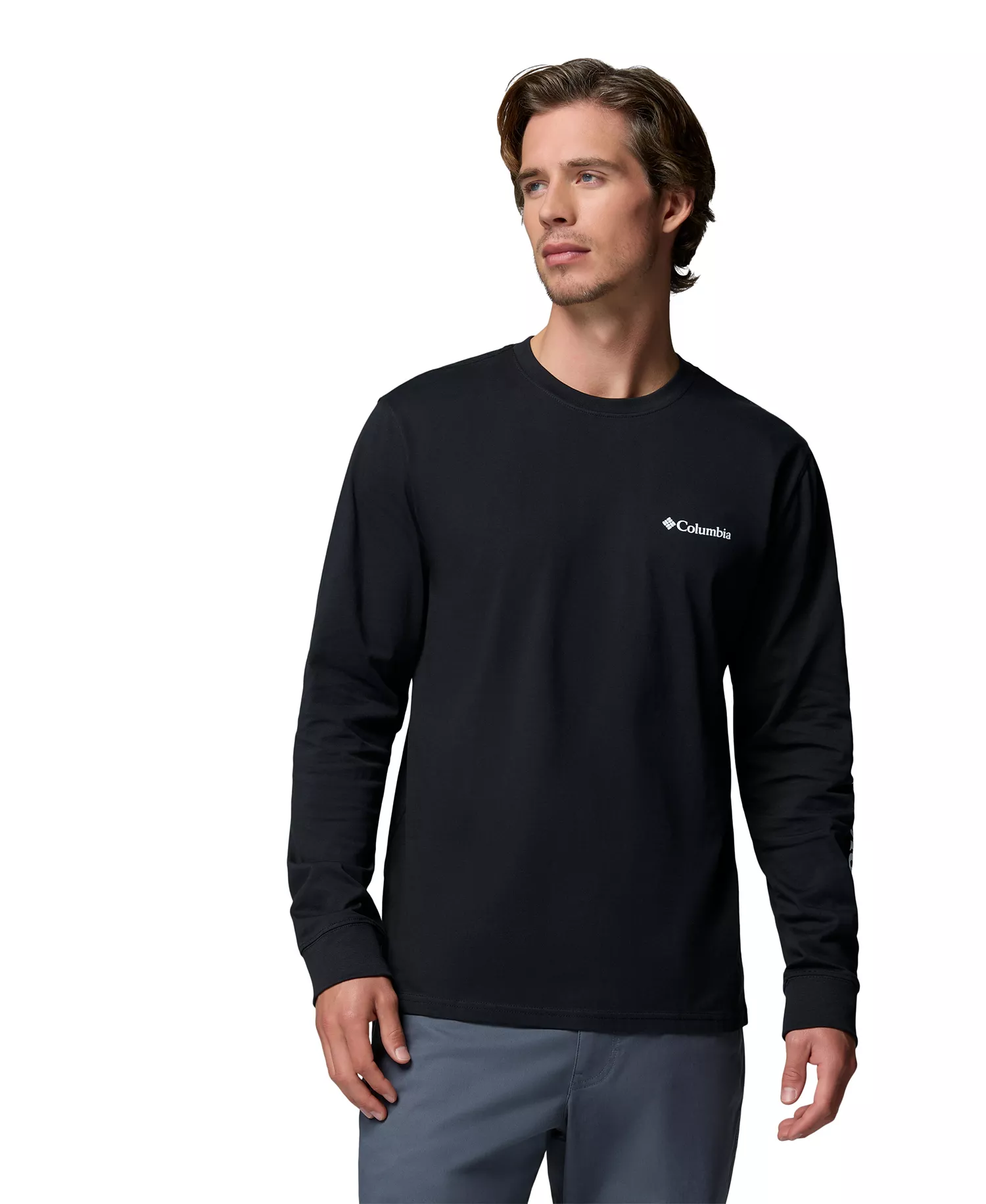 Men's Fundamental Graphic Long-Sleeve T-Shirt - Black - L