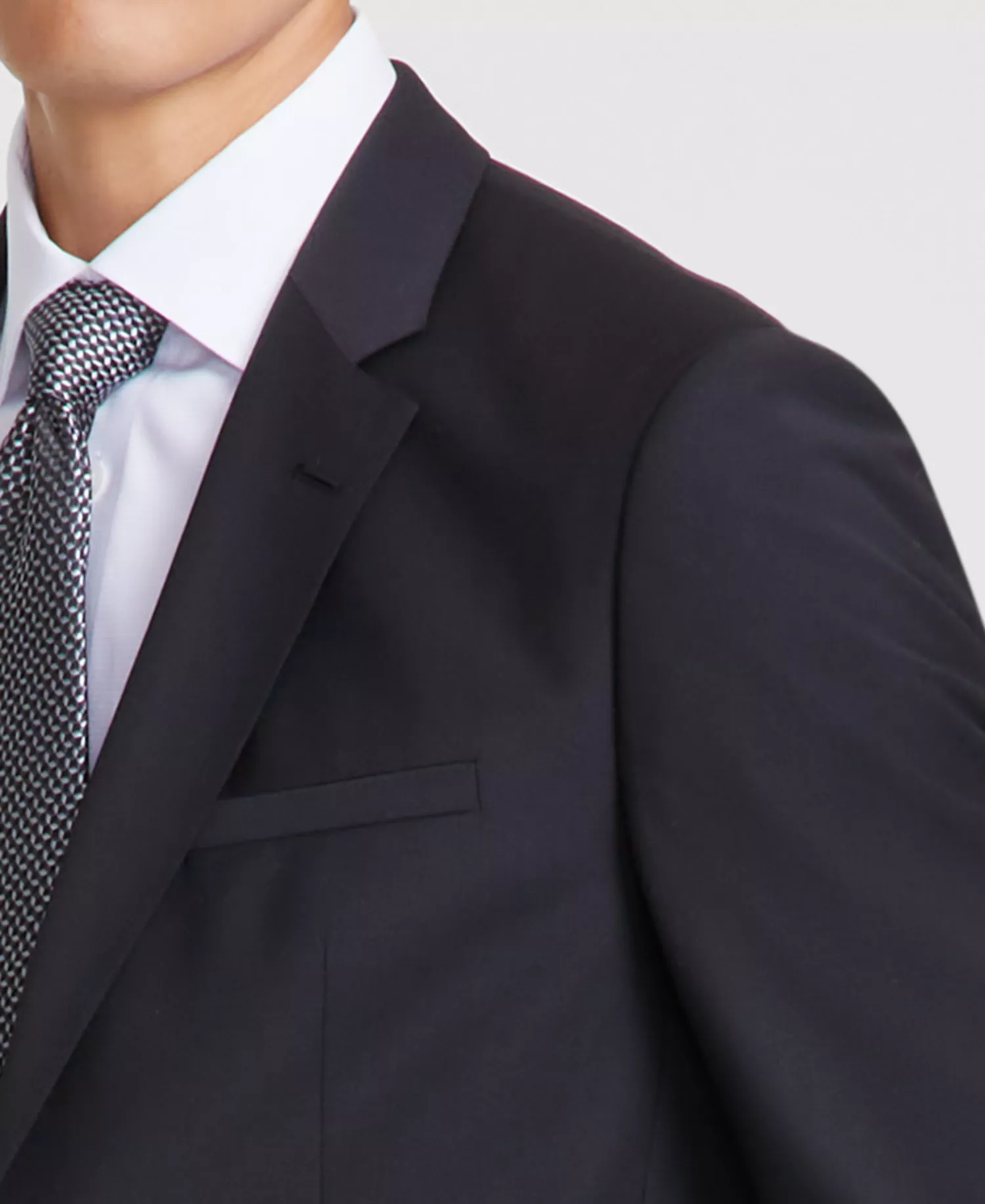 Men Modern-Fit Wool Blend Suit - Black - 36R
