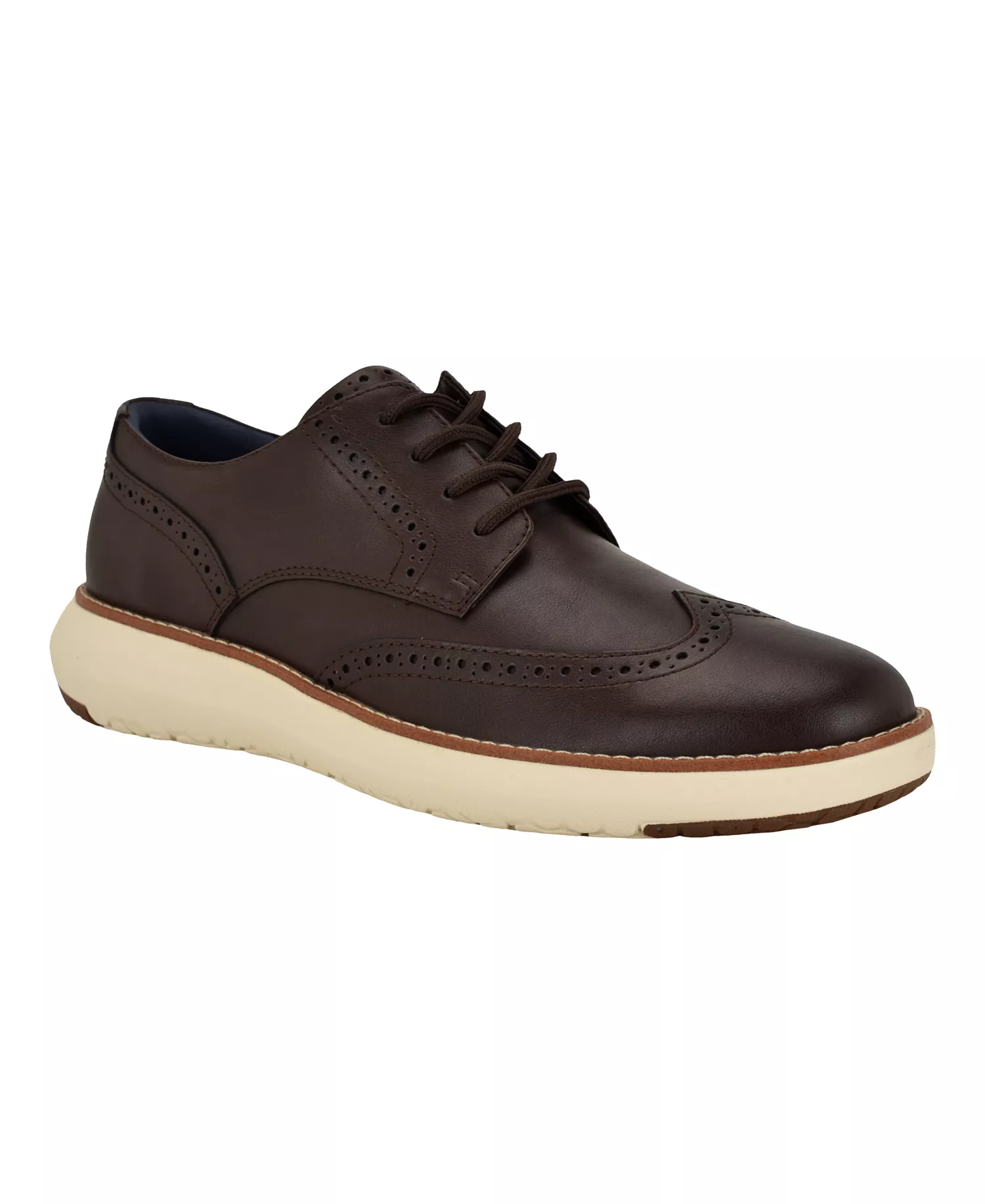 Men's Foyer Dress Casual Lace-Up Wingtip Oxfords - Medium Brown - 10