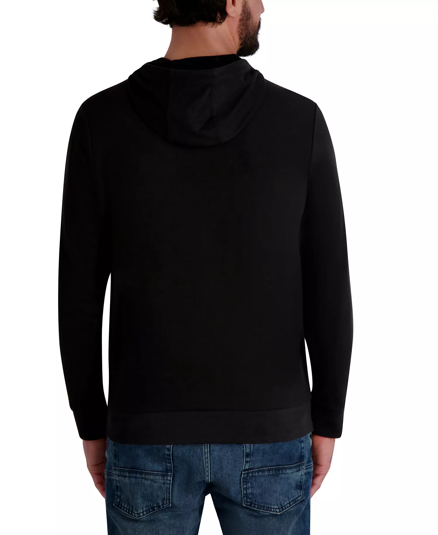 Men's French Terry Embroidered Logo Hoodie - Black - 2XL