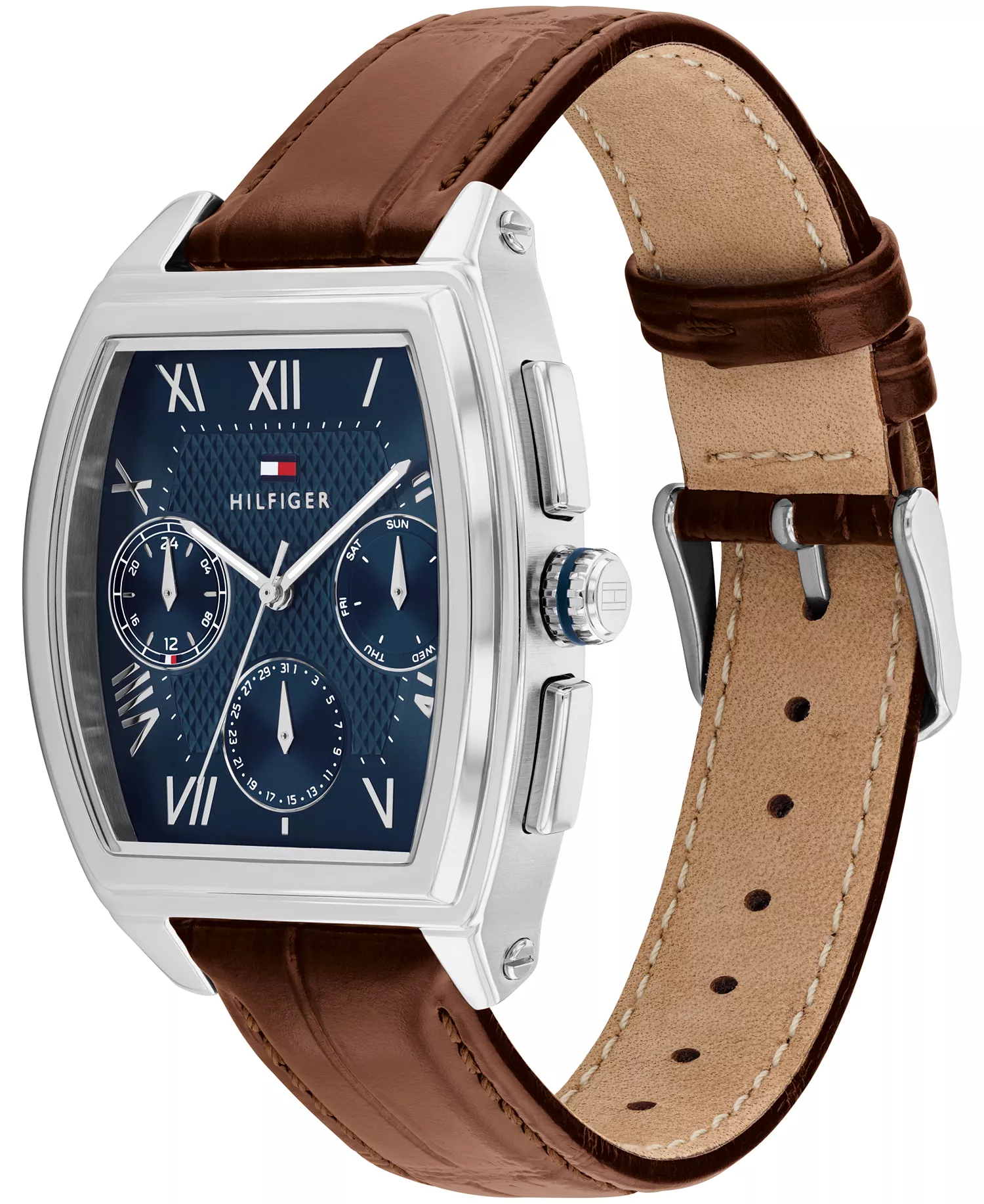 Men's Multifunction Brown Leather Strap Watch, 36mm - Brown - NO SIZE