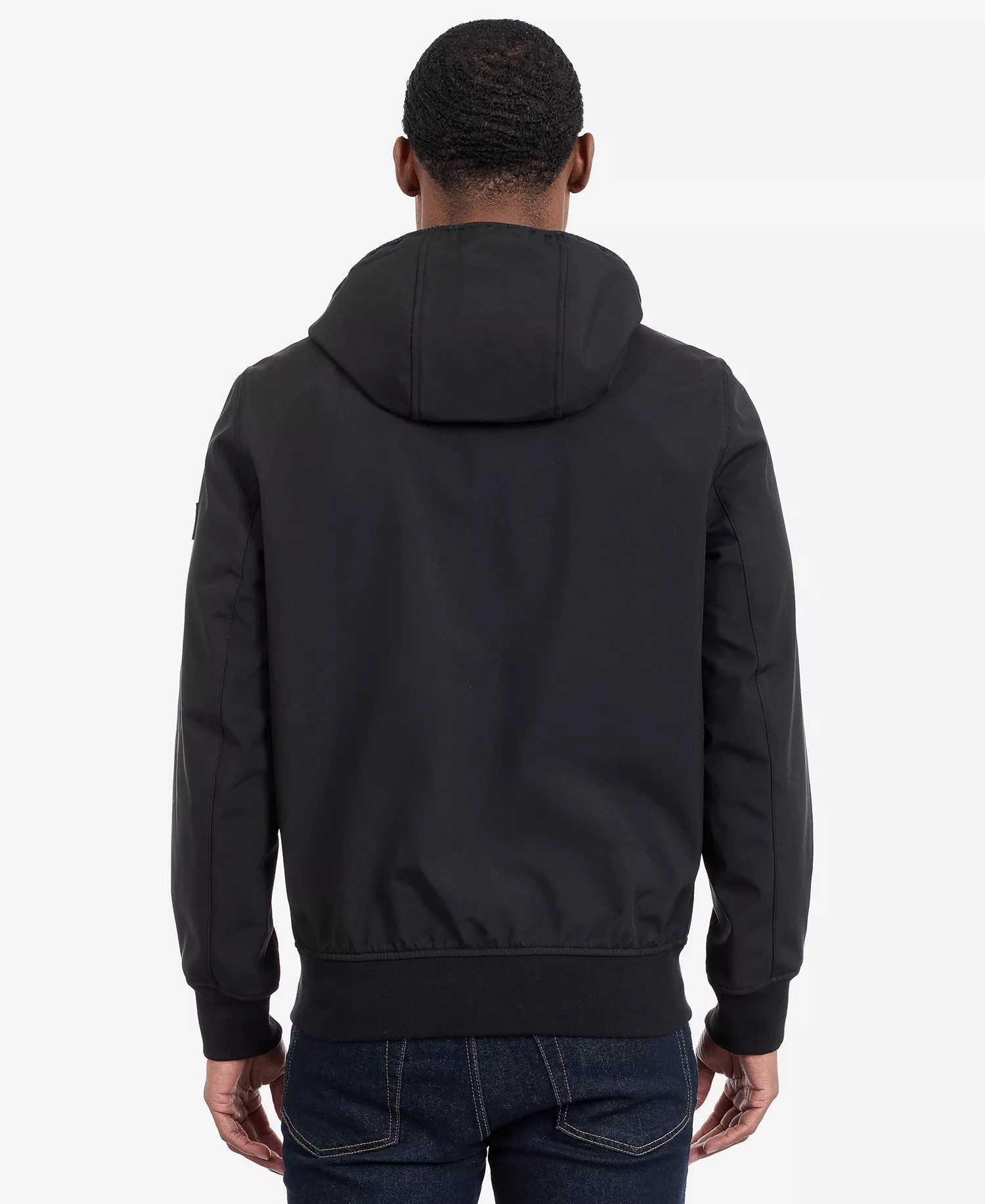 Men's Hooded Softshell Jacket - Black - 2XL
