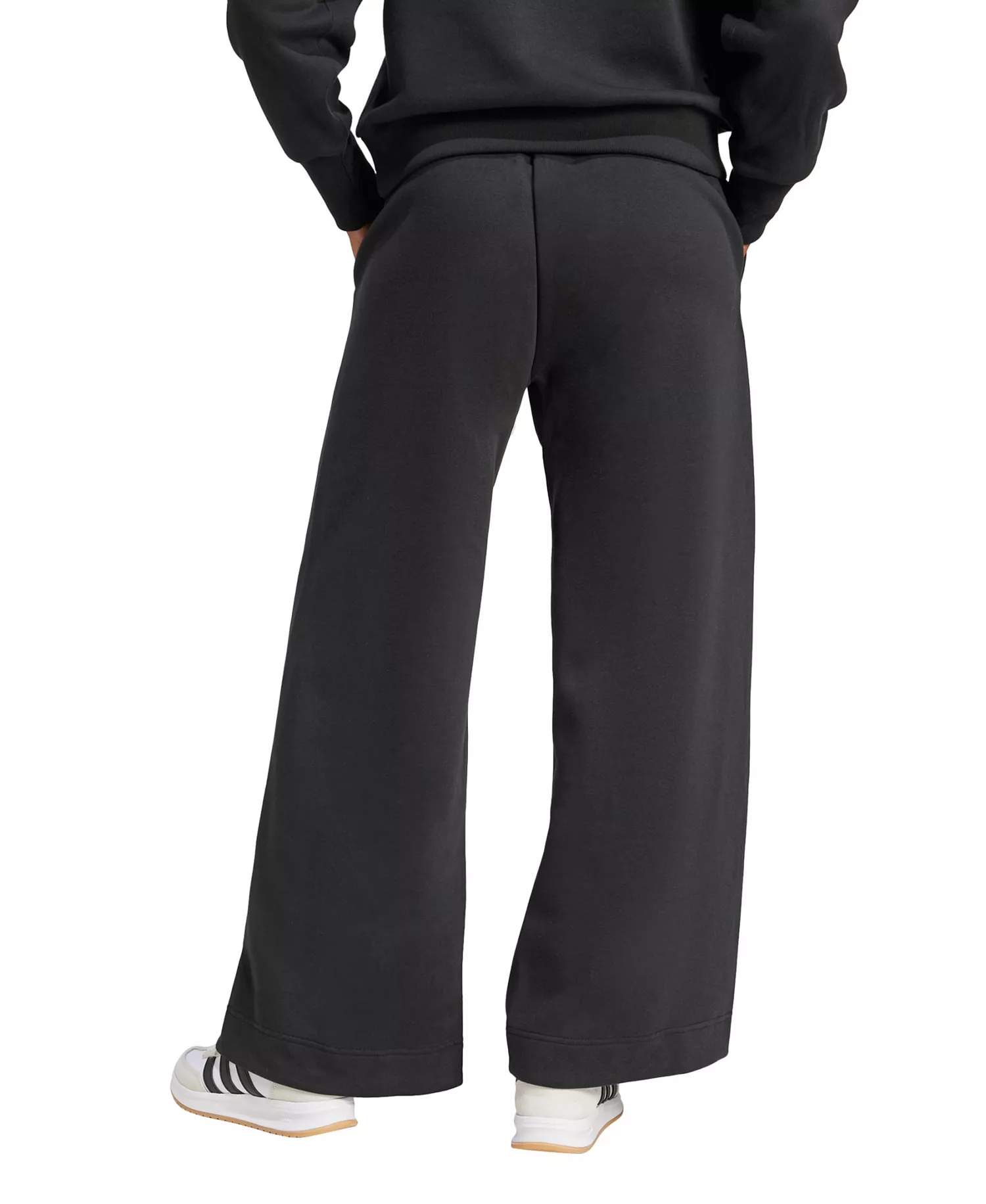 Women's All SZN Fleece Loose Wide-Leg Pants - Black - 2XL