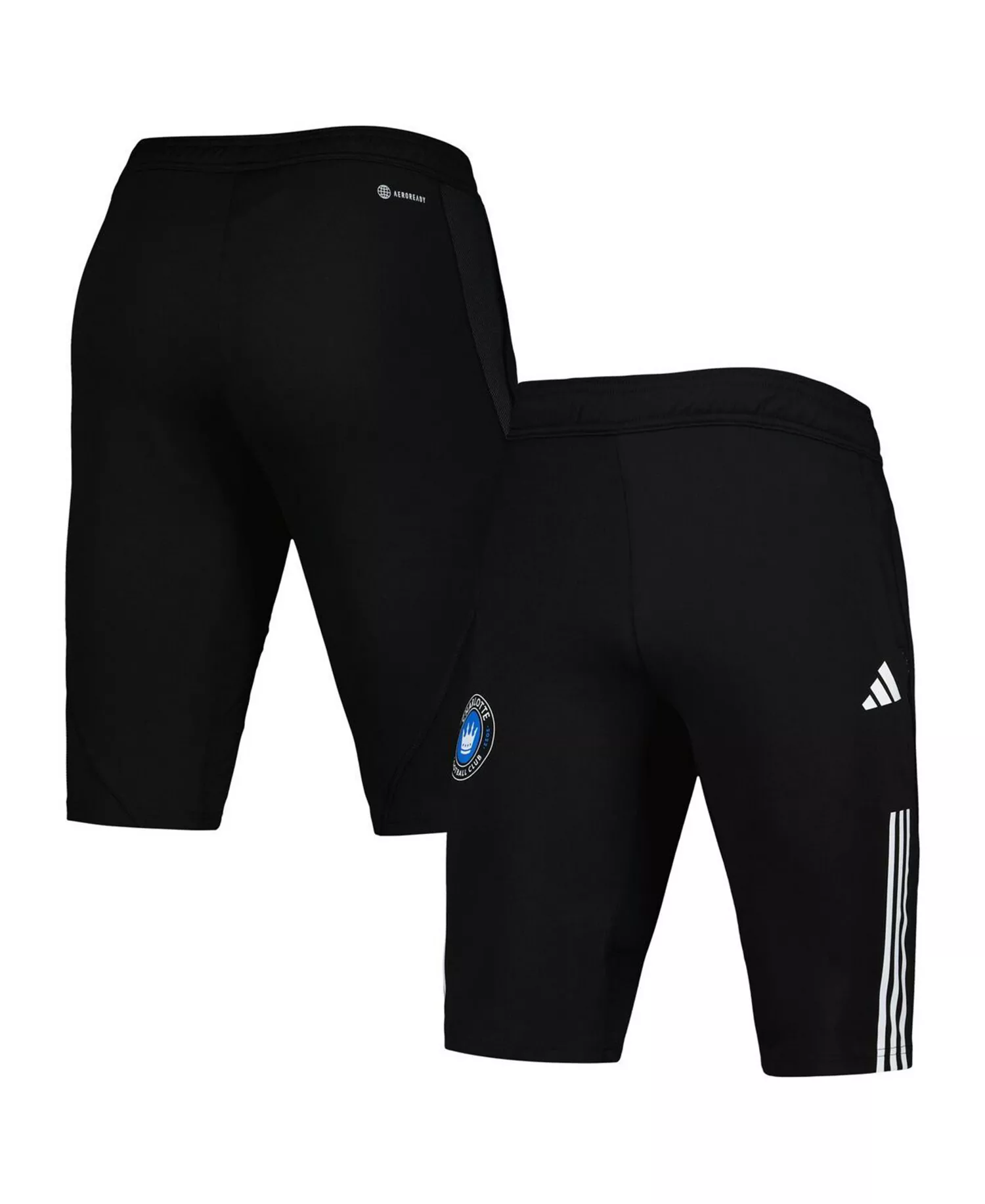 Men's Black Charlotte FC 2023 On-Field Training AEROREADY Half Pants - Black - 2XL
