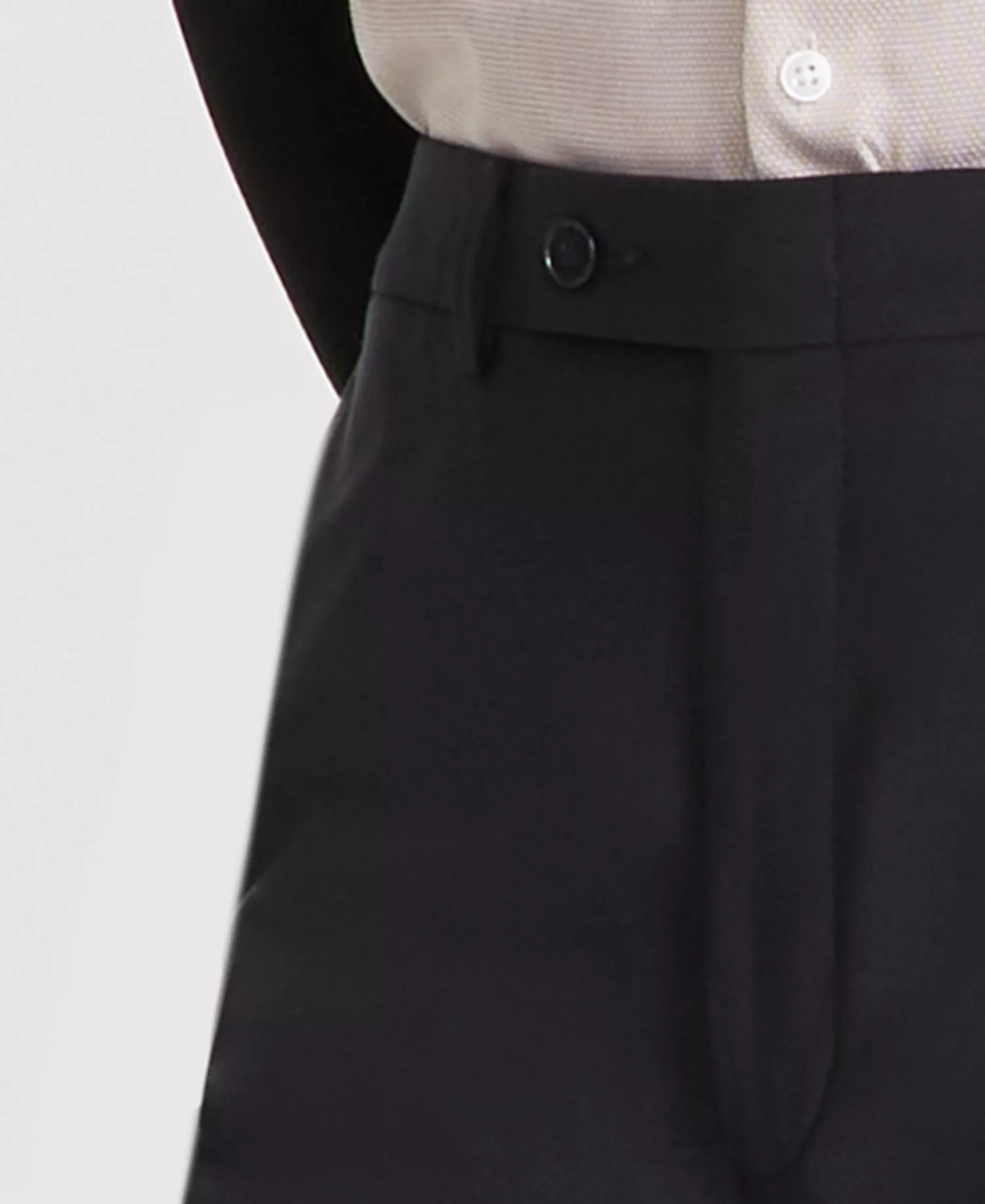 Men's Slim-Fit Wool-Blend Stretch Suit Pants - Black - 28 - 29