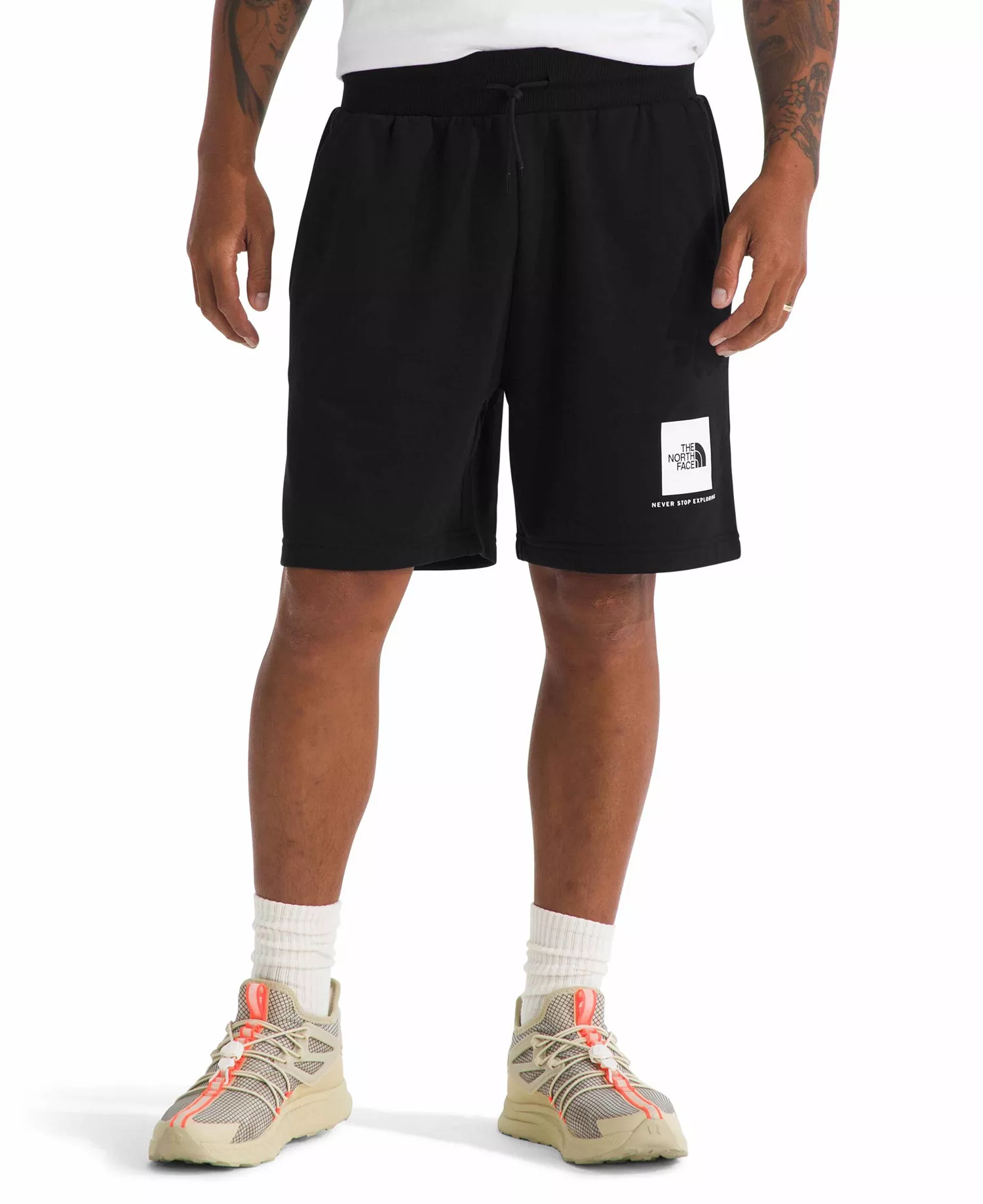 Men's Box Regular Shorts - Black, White - L Regular