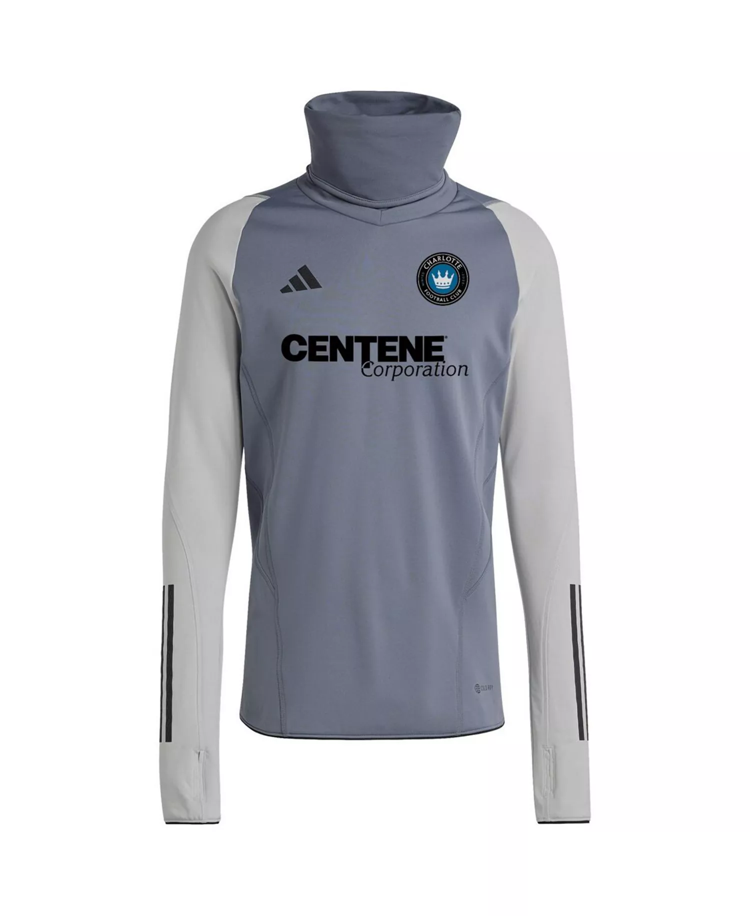 Men's Gray Charlotte FC Warm Raglan COLD.RDY Top - Gray - 2XL
