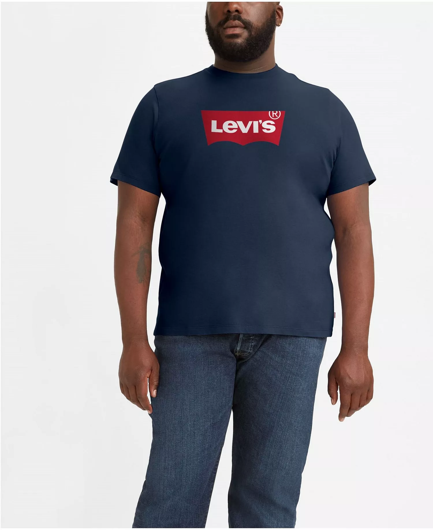 Men's Big and Tall Graphic Crewneck T-shirt - Dress Blues - 5XL