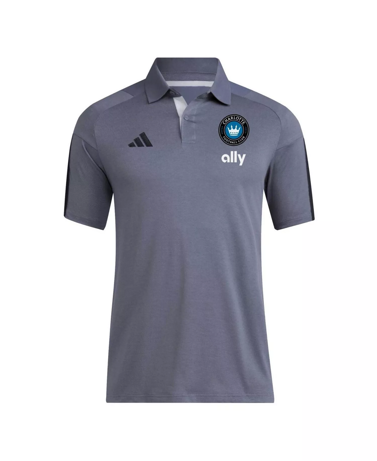Men's Gray Charlotte FC 2024 Training Polo Shirt - Gray - L