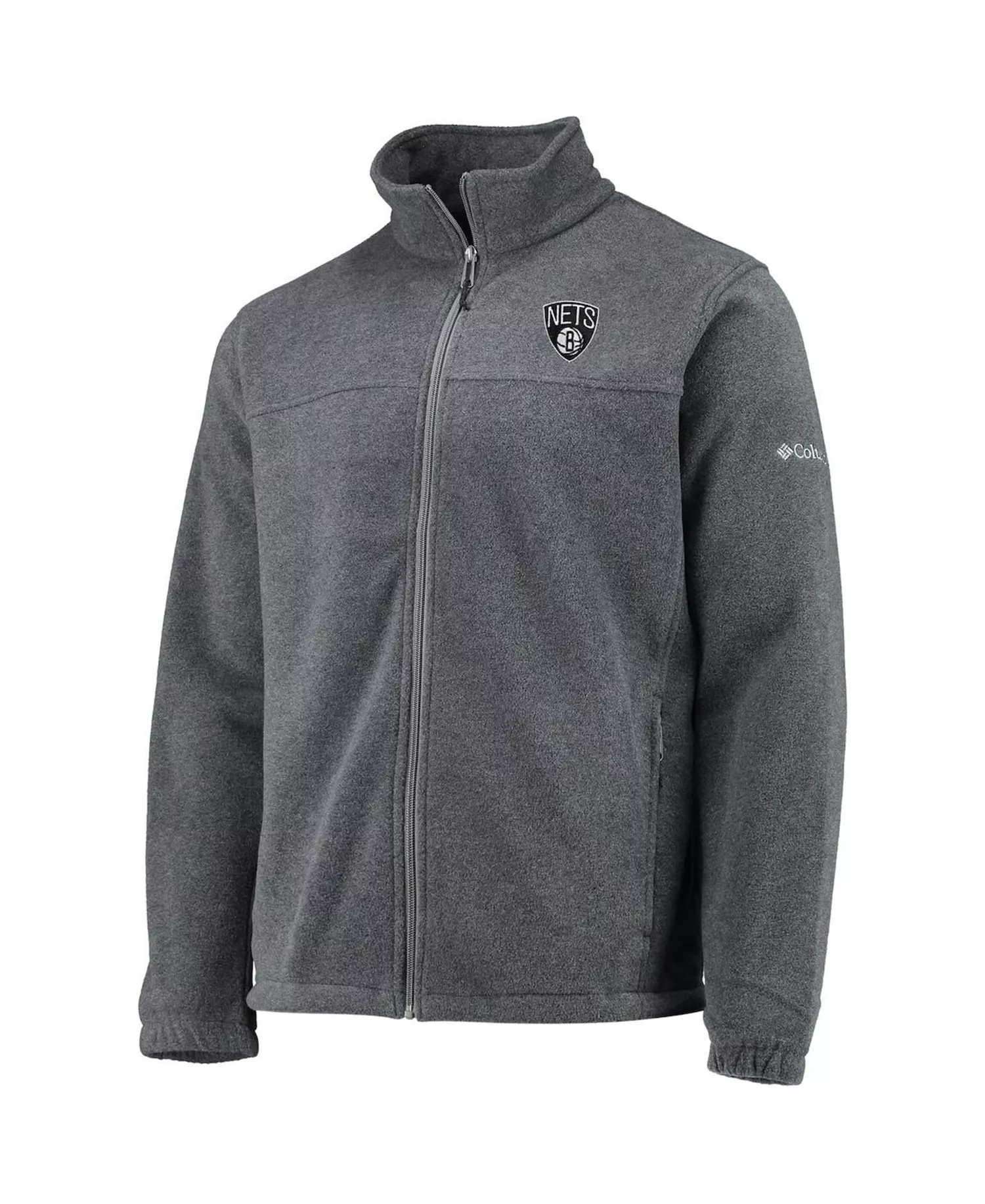 Men's Brooklyn Nets Heathered Charcoal Flanker Full-Zip Jacket - Heathered Charcoal - Large