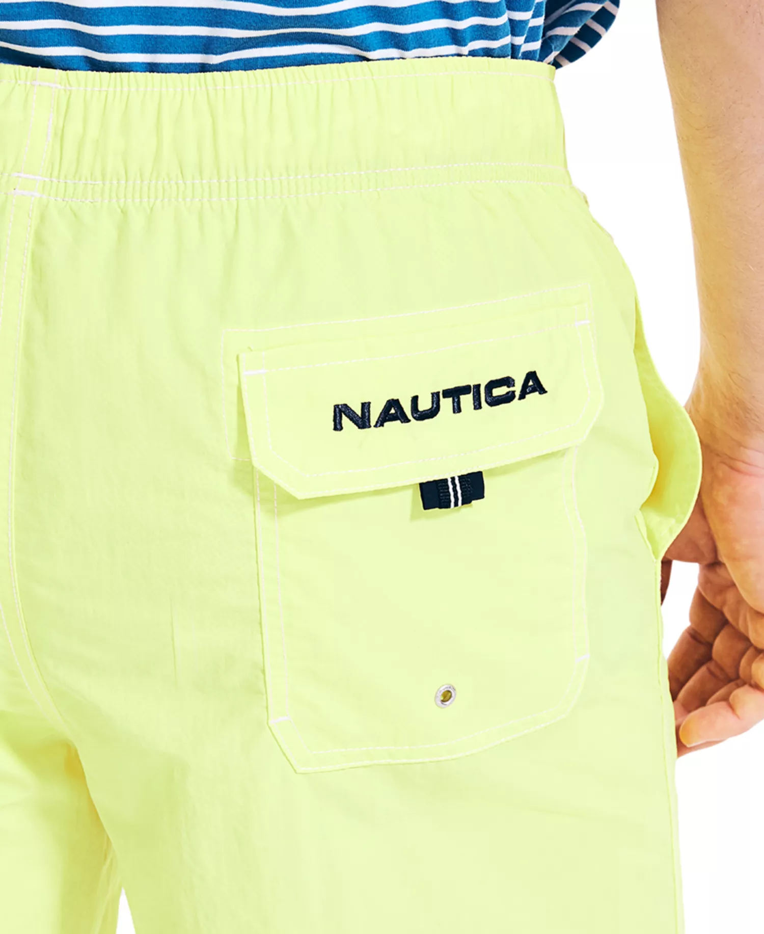 Men's Quick Dry Nylon  8" Swim Trunks - Blazing Yellow - 2XL