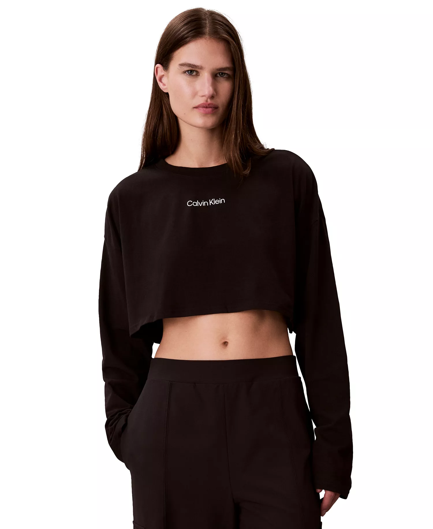 Women's Commuter Relaxed Cropped T-Shirt - Black - 2XL