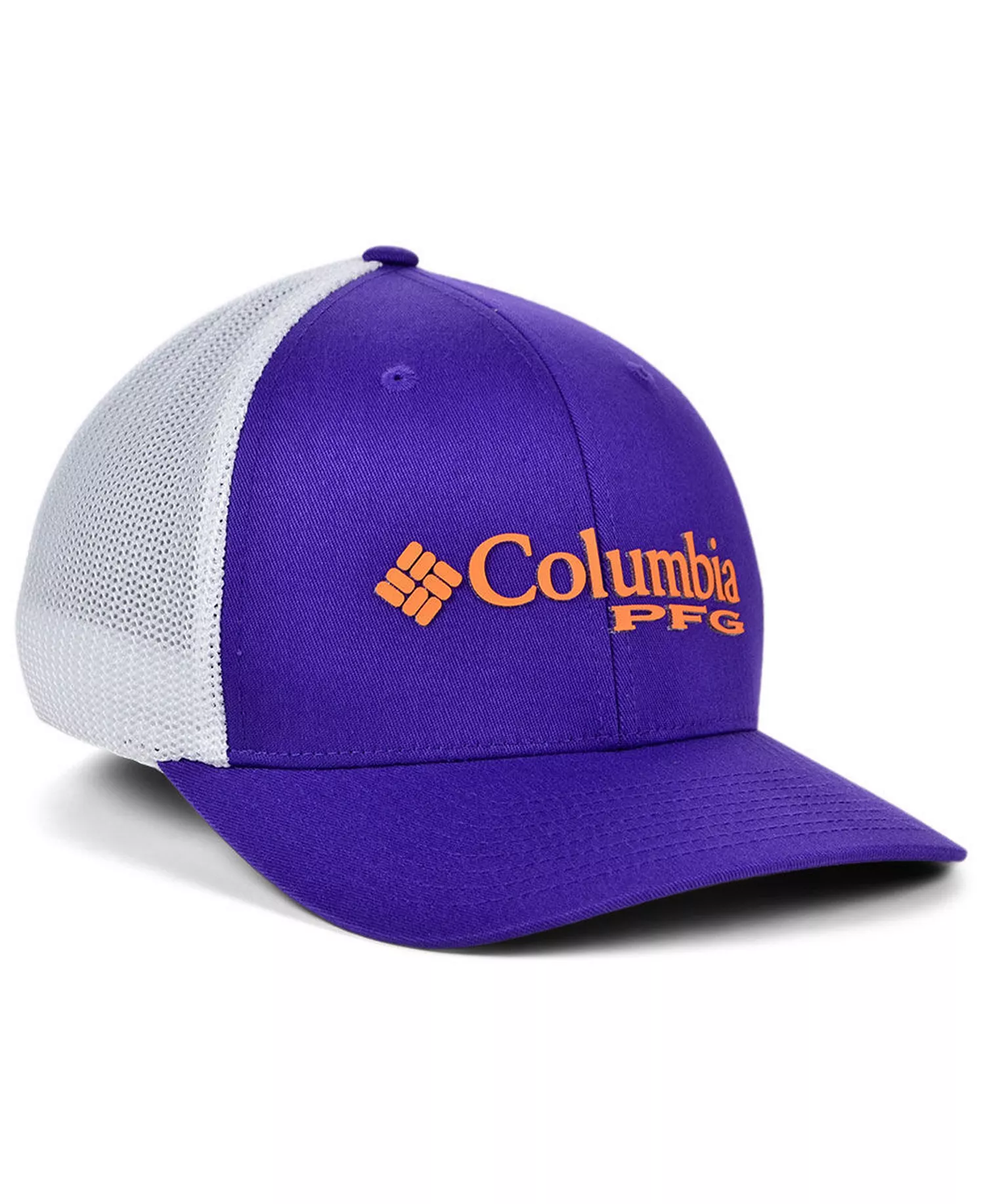 Clemson Tigers PFG Stretch Cap - Purple/White - L/XL