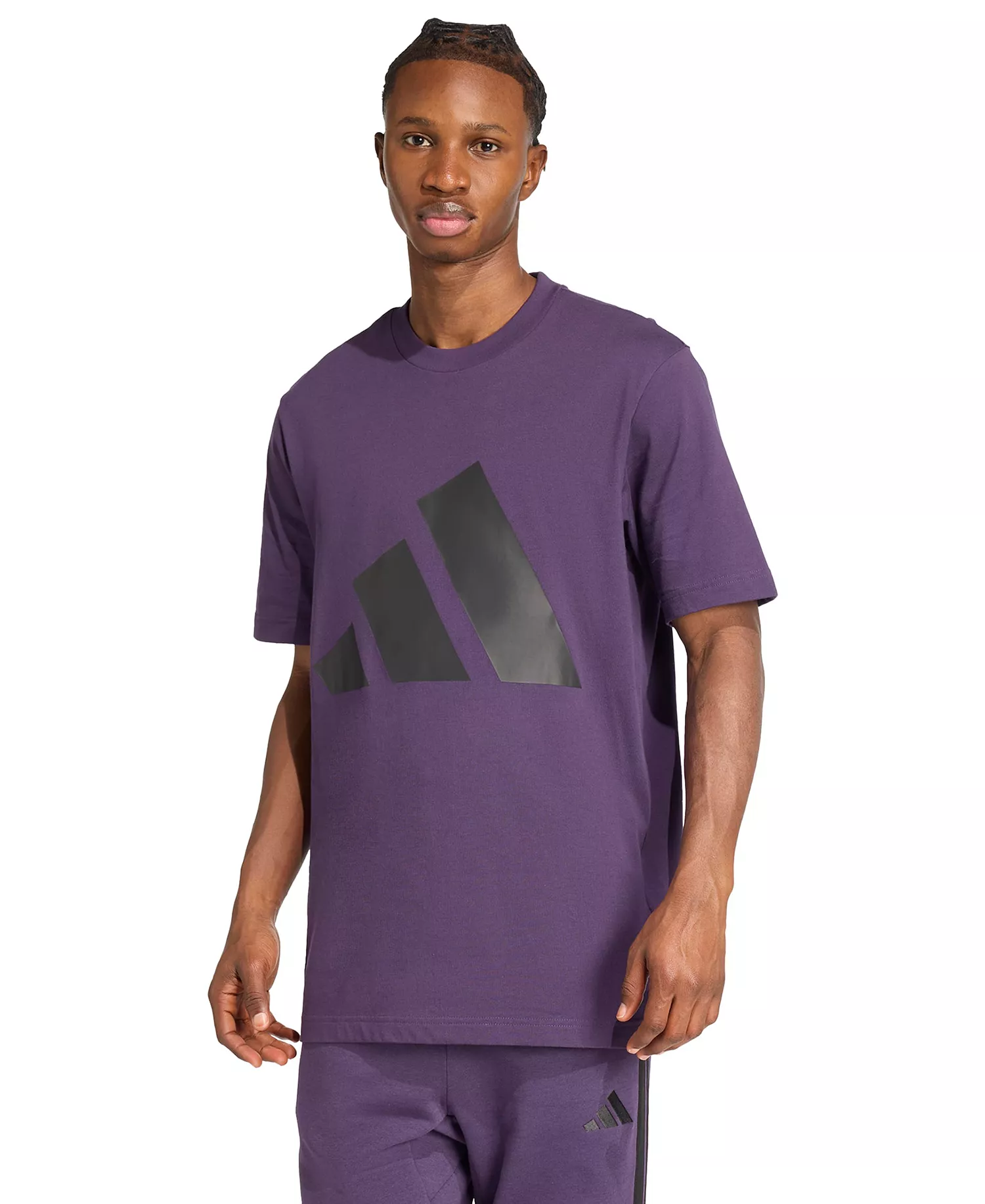 Men's 3-Bar Logo Graphic Cotton T-Shirt   - Aurora Plum - 2XL