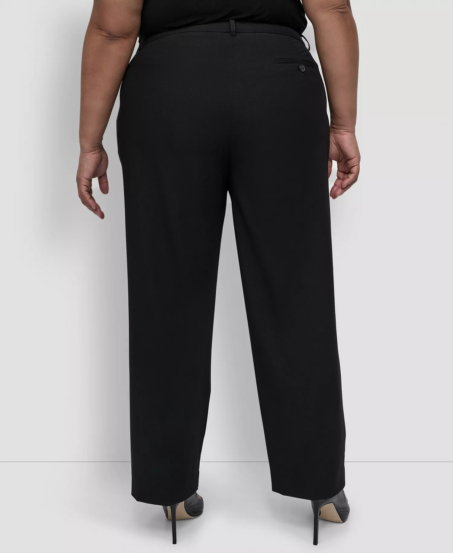 Plus Size Modern-Fit Pants - Black - 14W