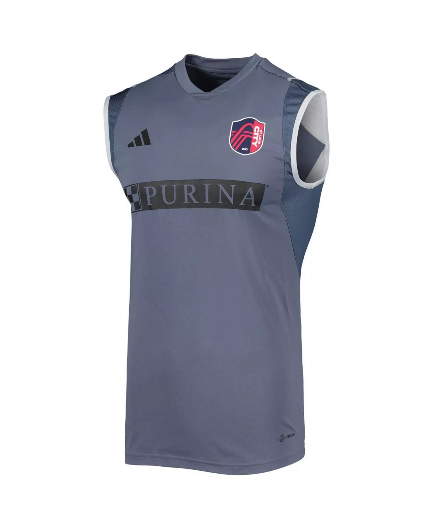 Men's Gray St. Louis City SC 2023 On-Field Sleeveless Training Jersey - Gray - 2XL