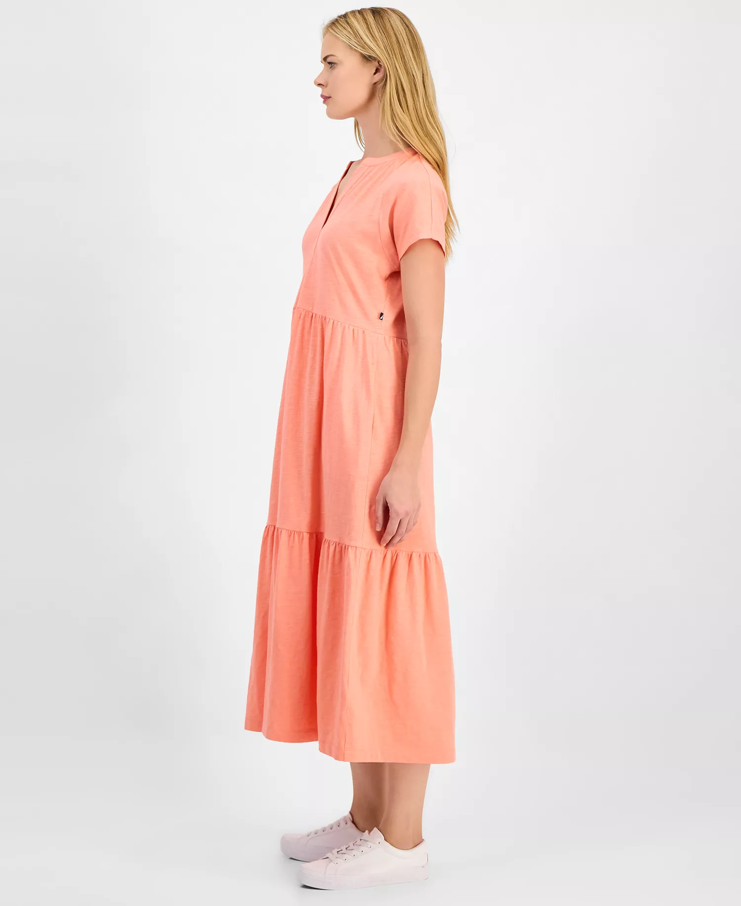 Women's Cotton Tiered Midi Dress - Bloom - L