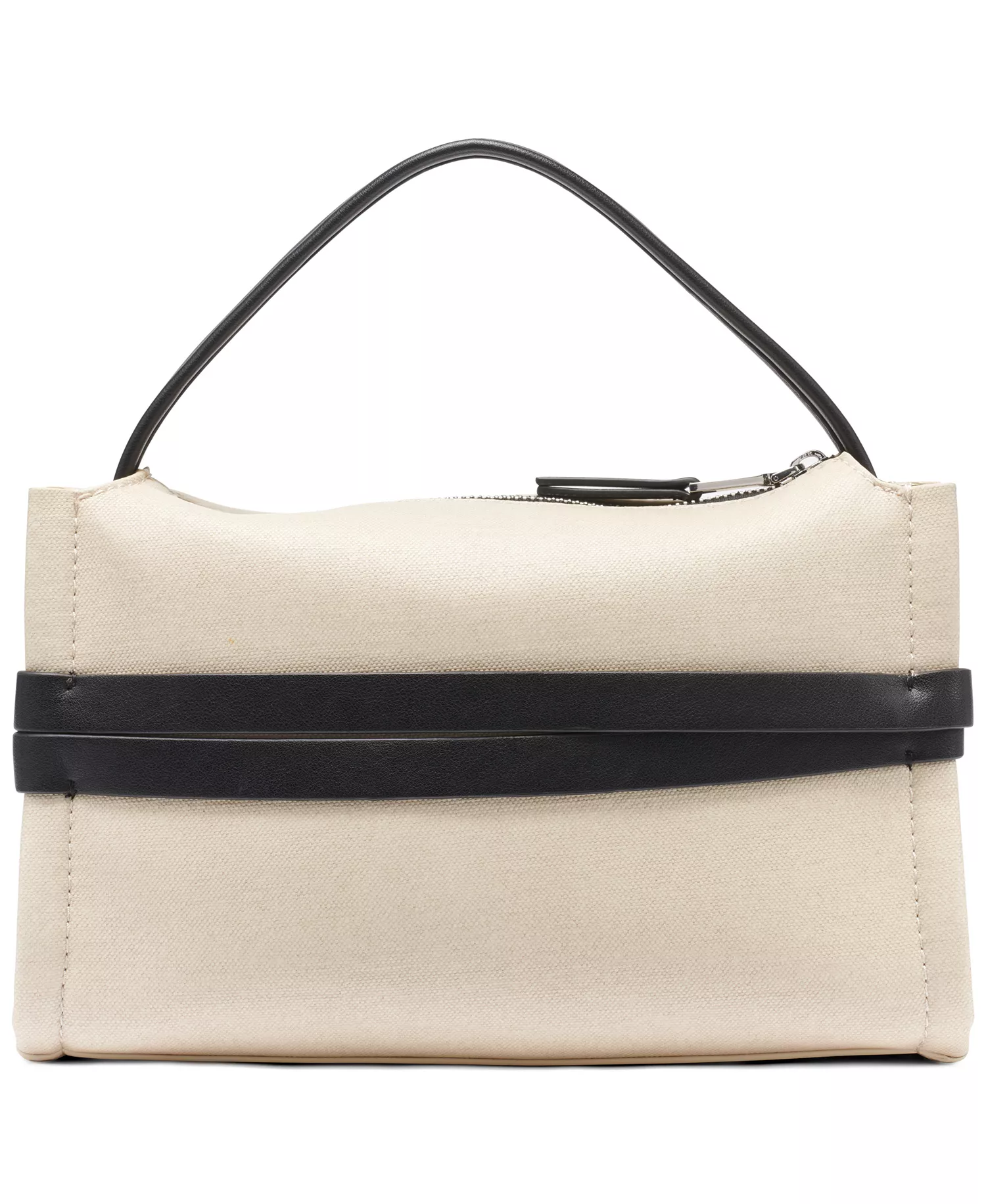 Bridie Silver-Tone Hardware Small Crossbody Bag - Natural/Black - No Size