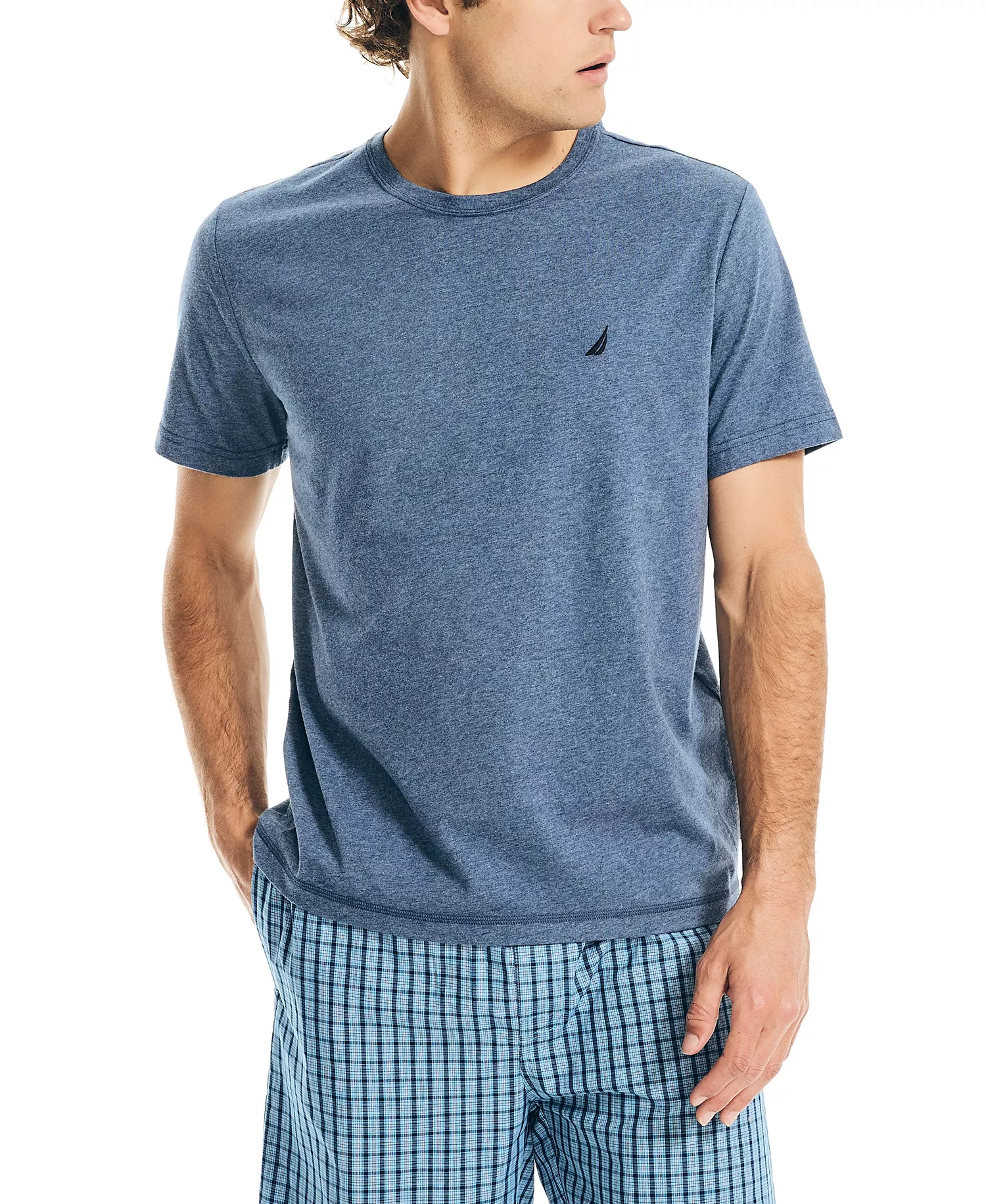 Men's Knit Pajama T-Shirt - Blue Indigo Heather - 2XL